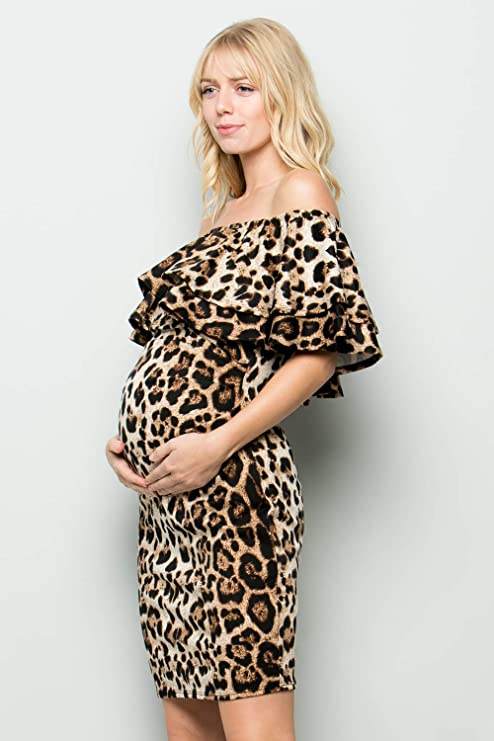 Leopard Print Maternity Dresses