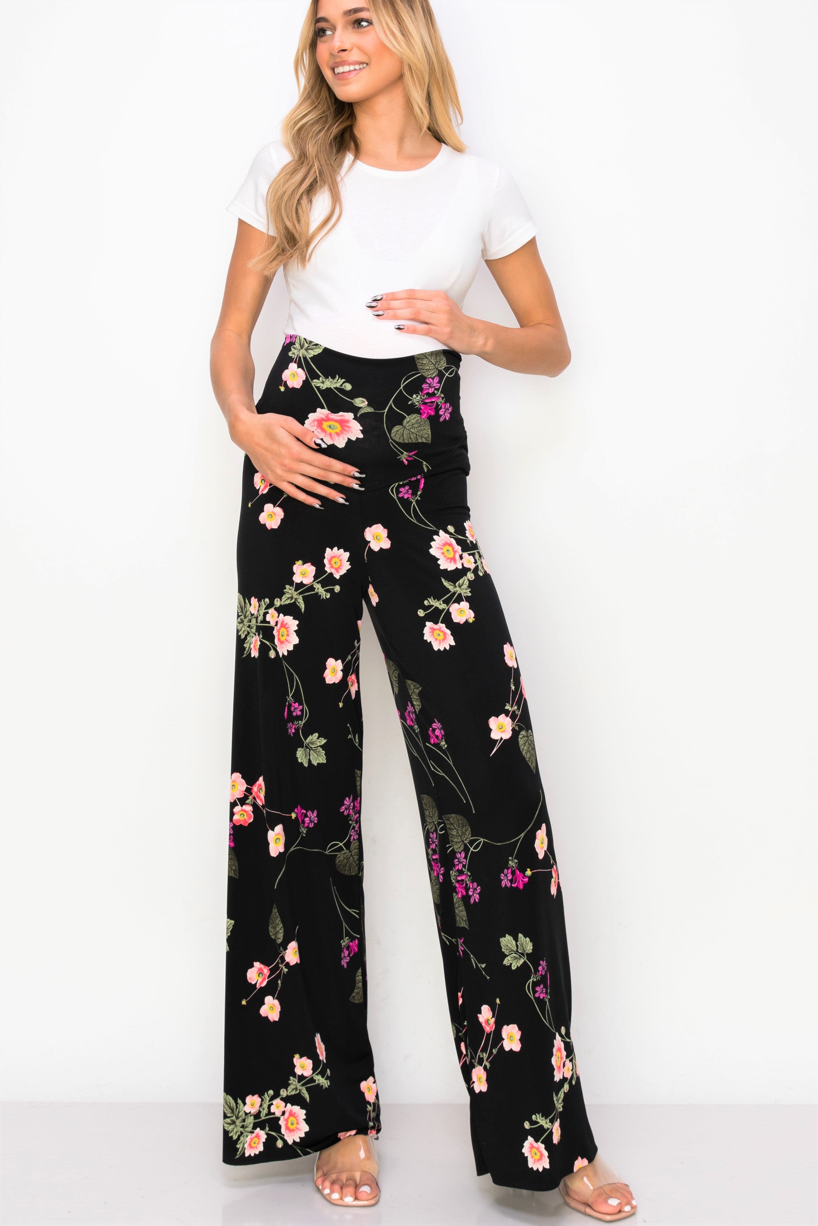 My Bump Marley Floral Palazzo Pants
