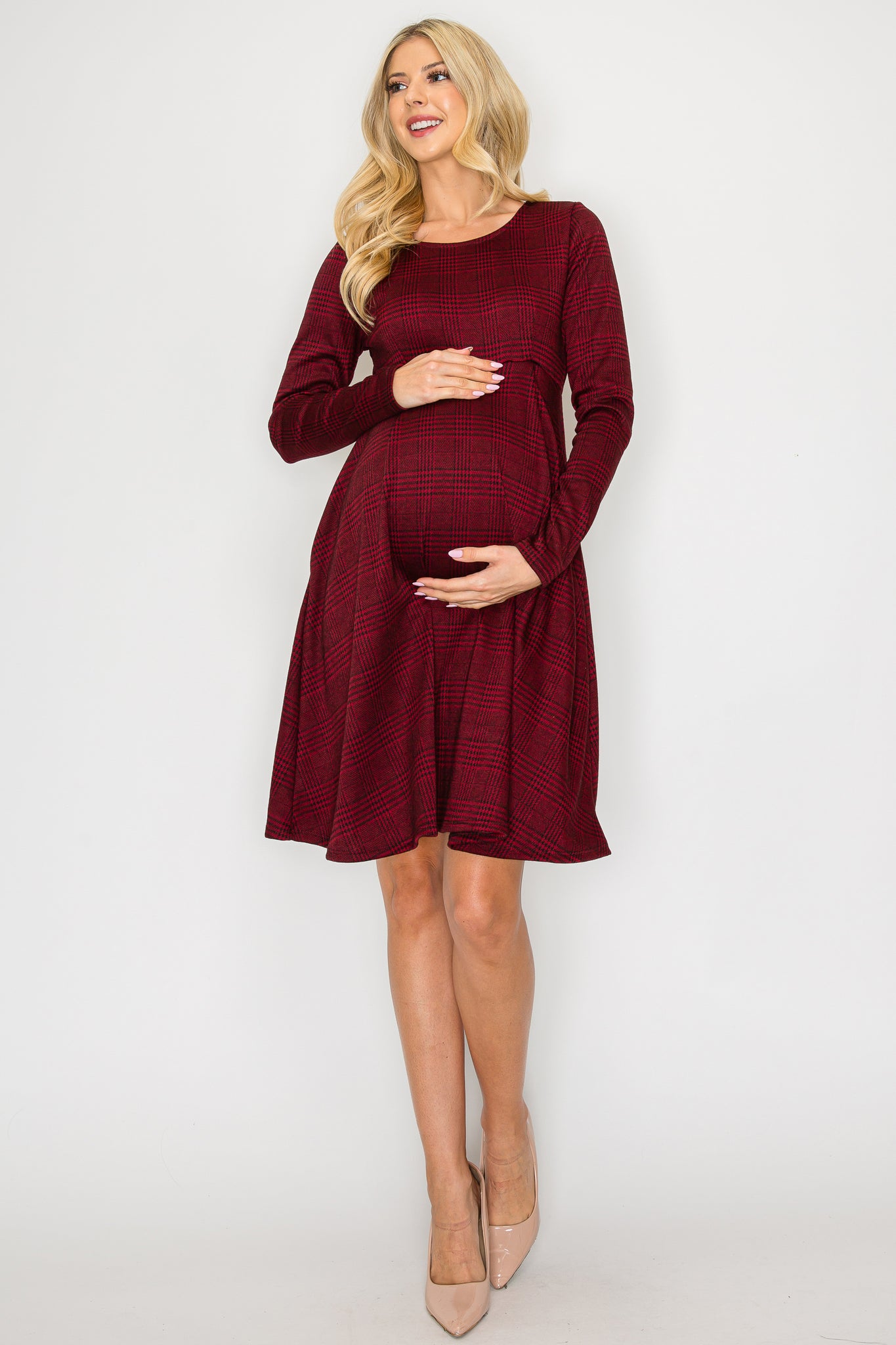 Ivy Casual Long Sleeve Dress W/Side Pocket