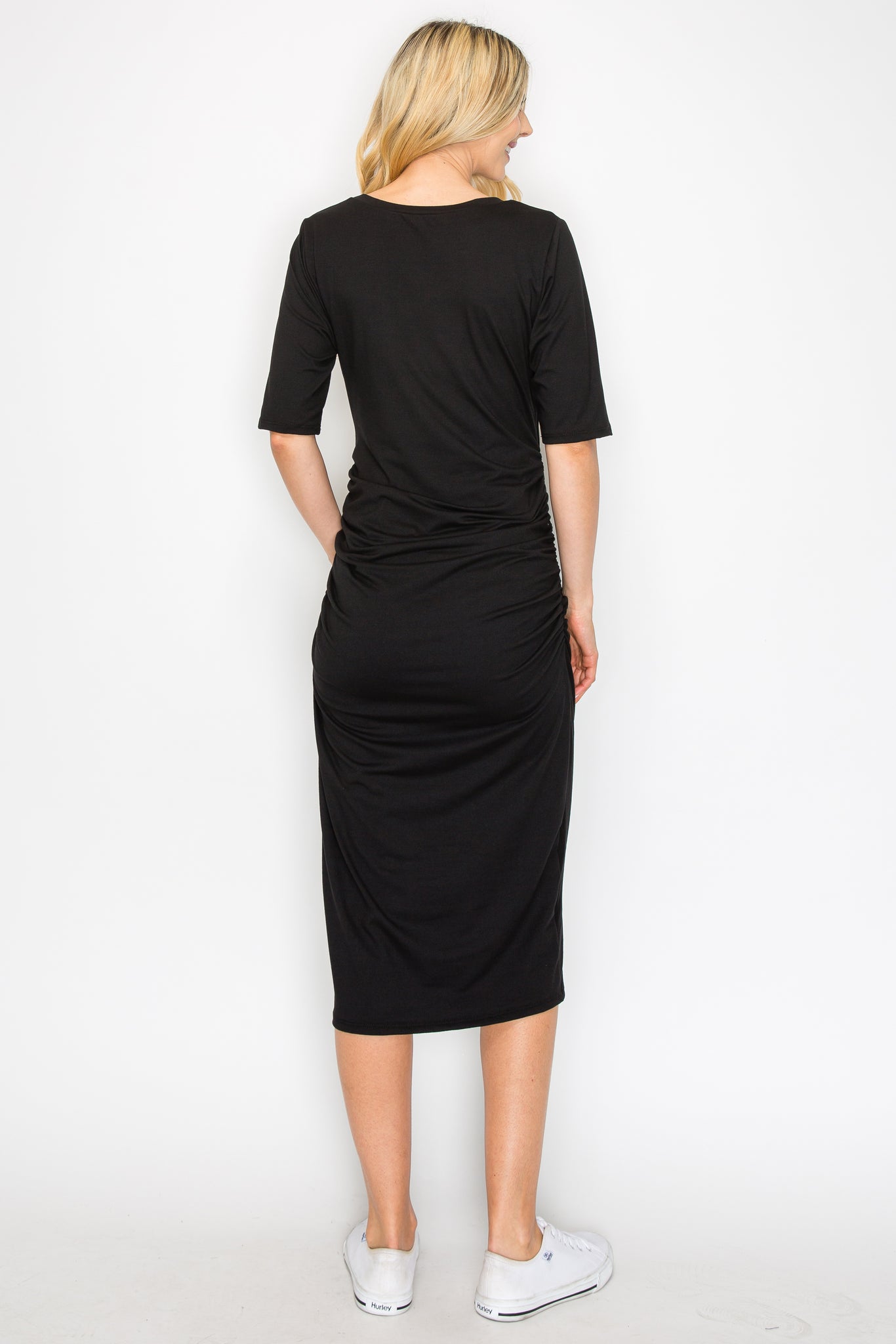 Kamila Front Pleat Midi Dress