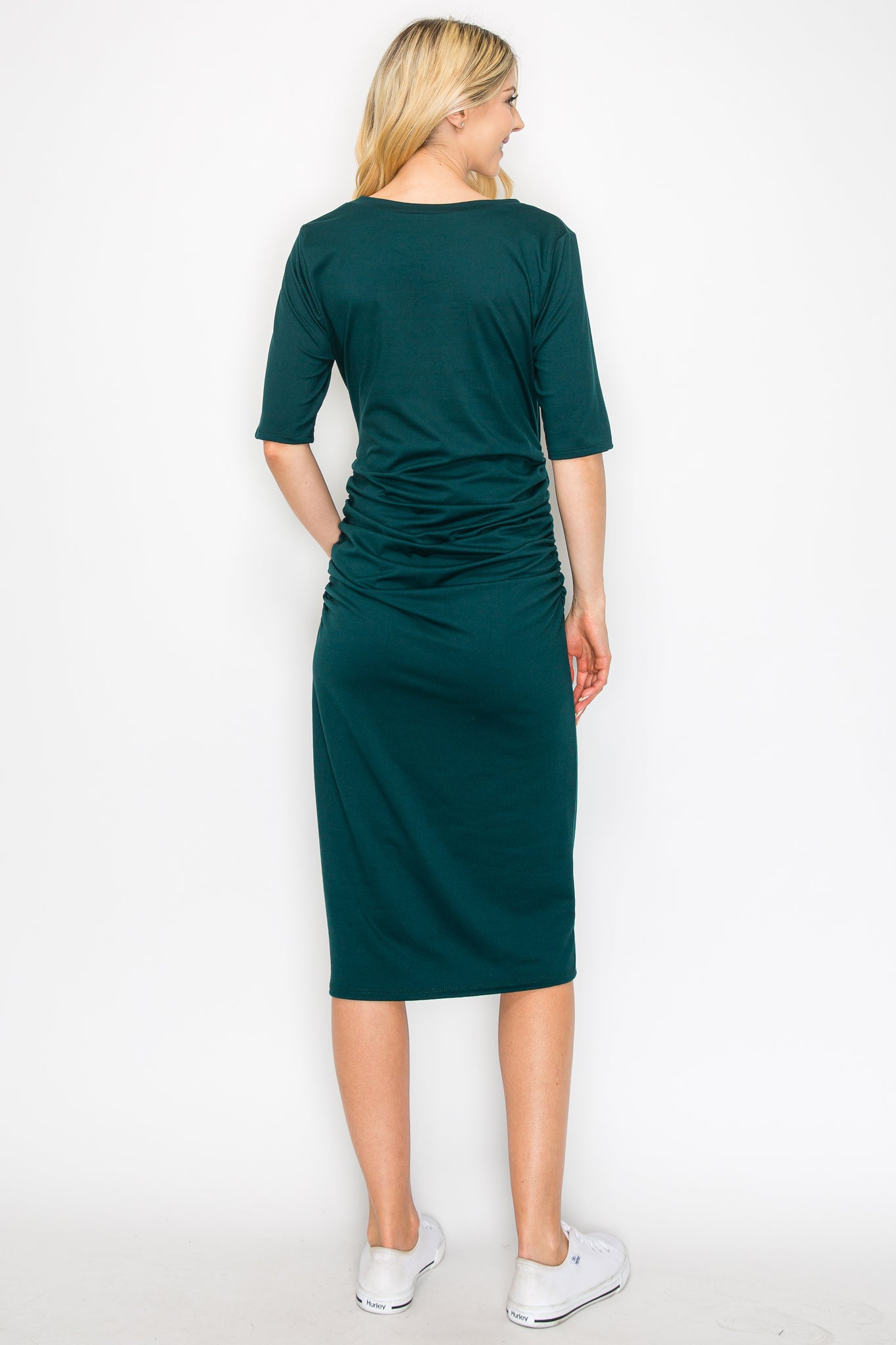 Kamila Front Pleat Midi Dress