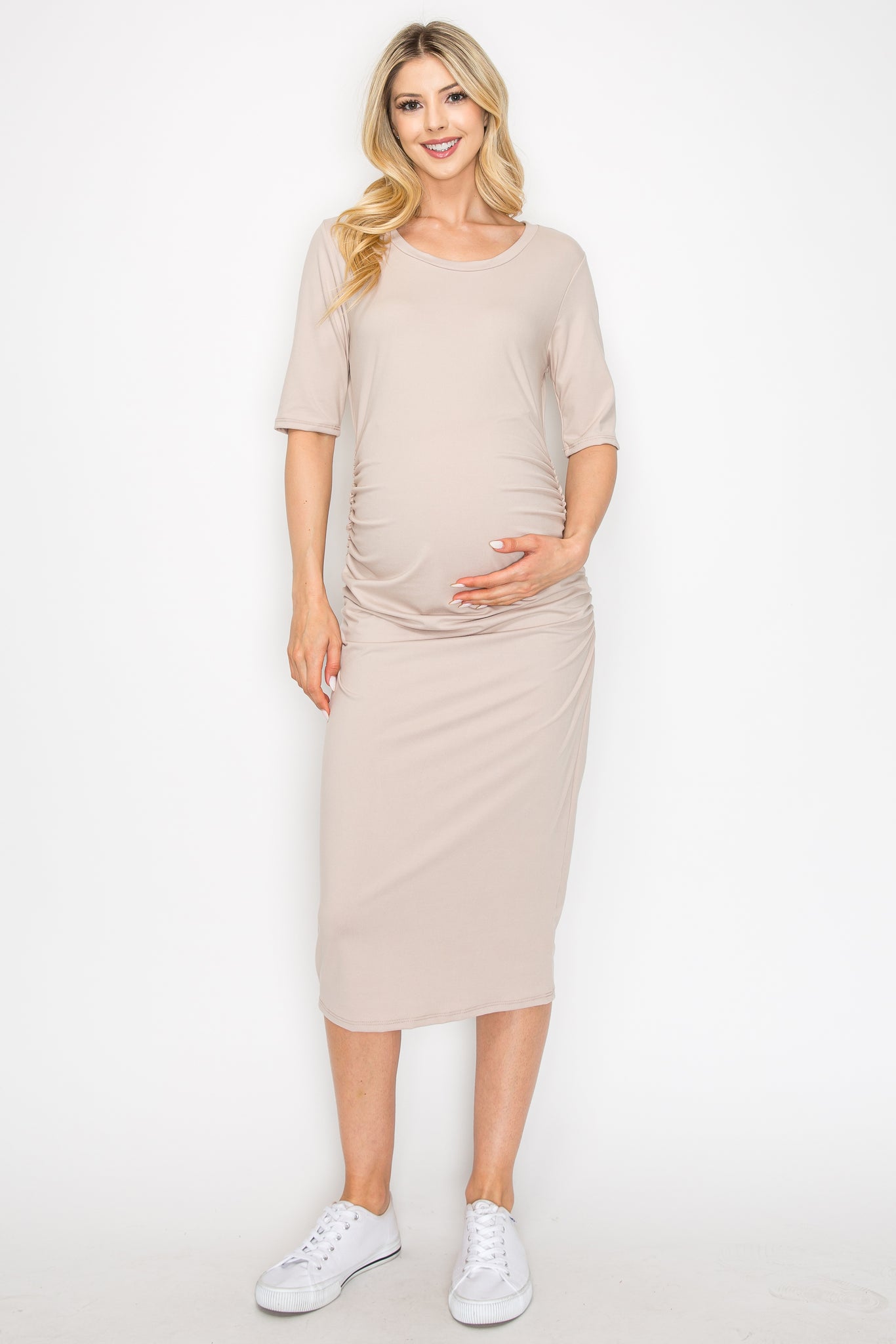 Kamila Front Pleat Midi Dress