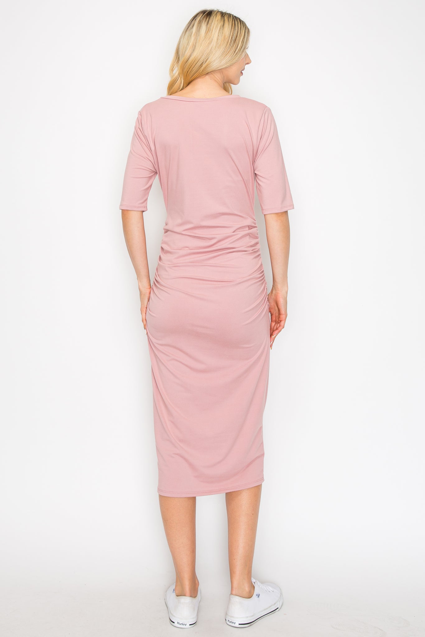 Kamila Front Pleat Midi Dress