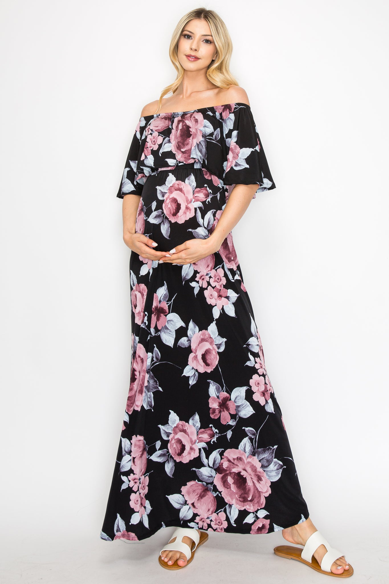 Annie Floral Off Shoulder Maxi Dress