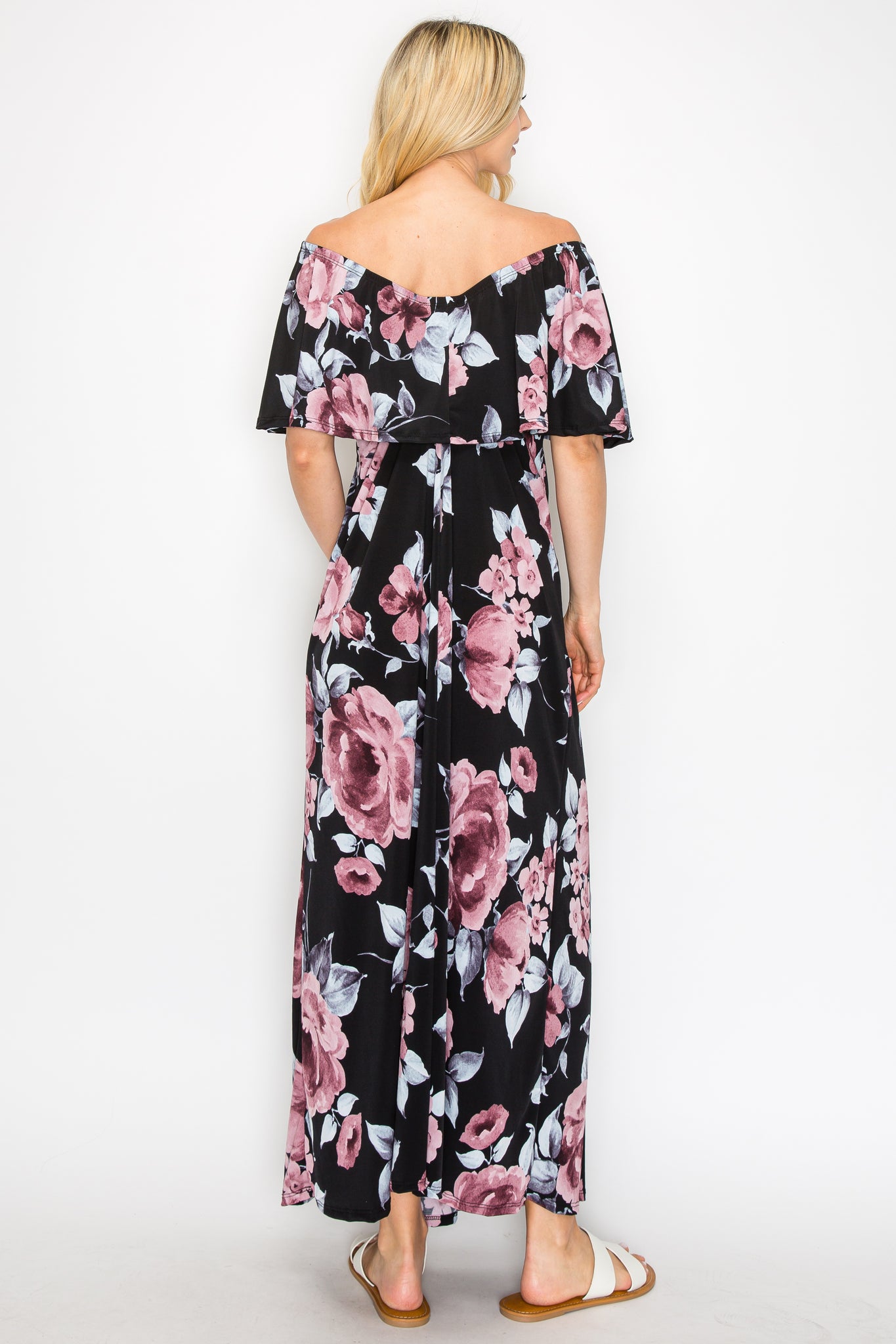 Annie Floral Off Shoulder Maxi Dress