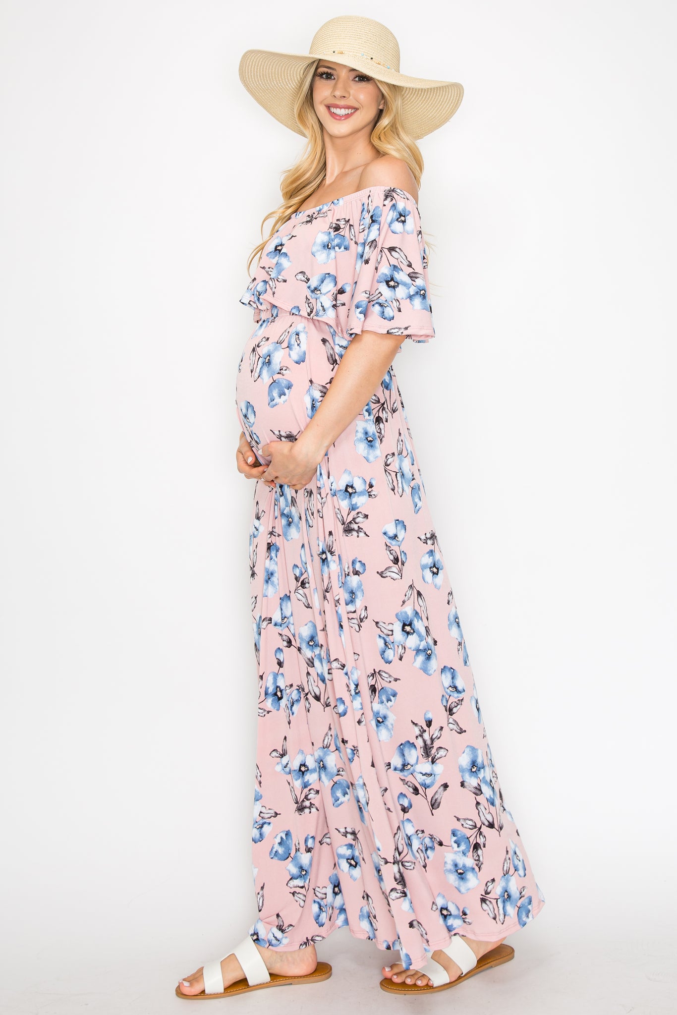 Laila Floral Off Shoulder Maxi Dress