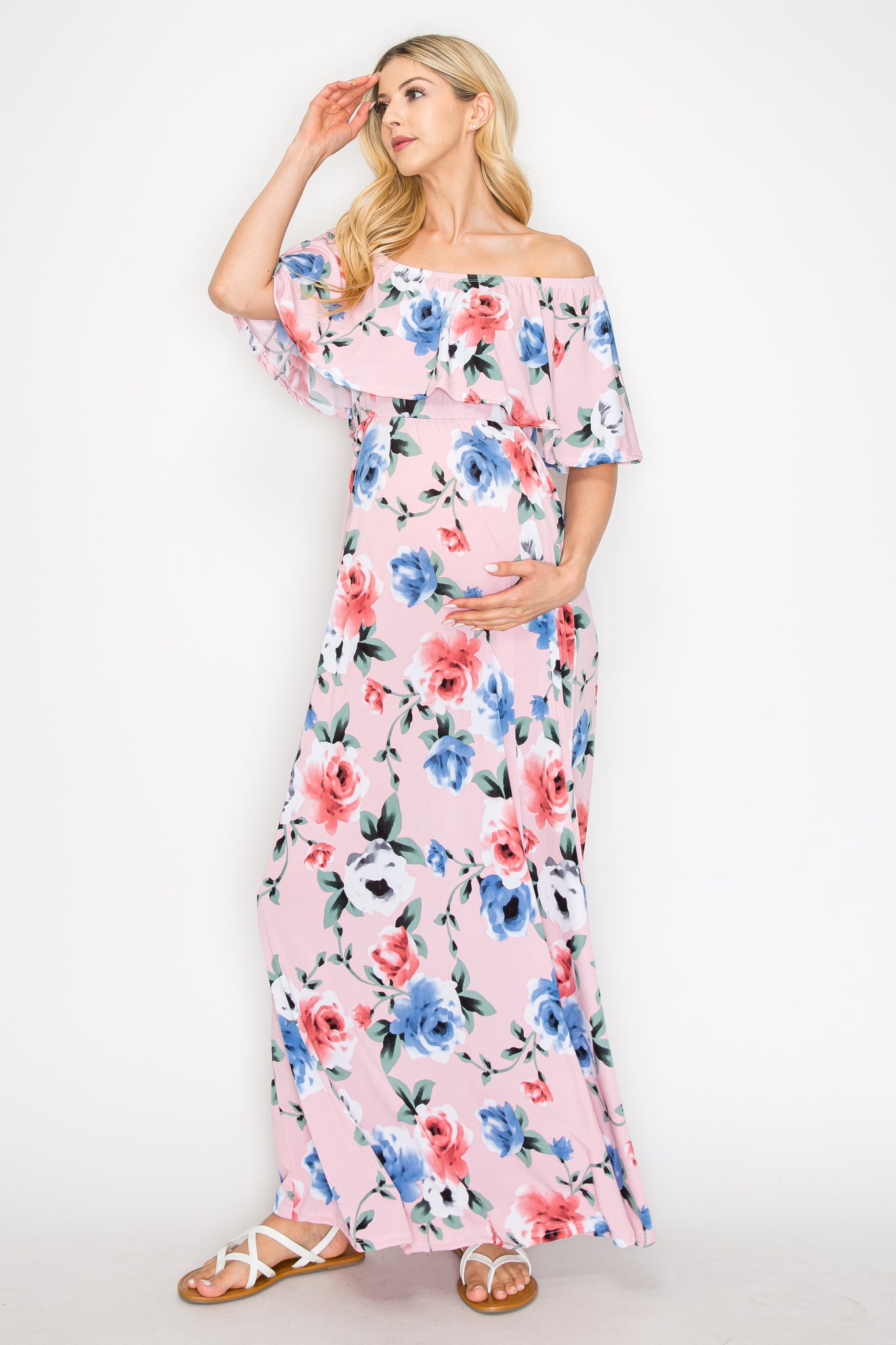 Allison Floral Off Shoulder Maxi Dress