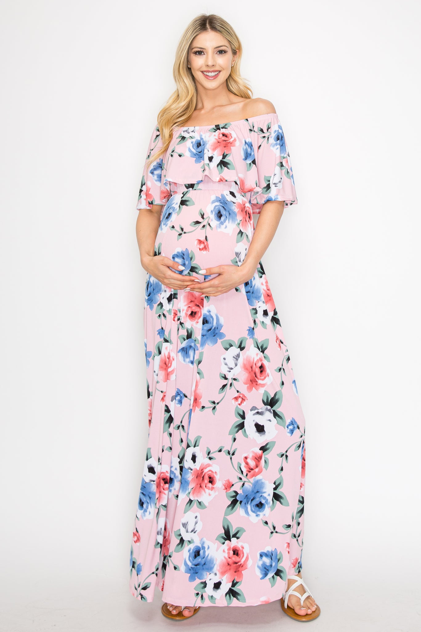 Allison Floral Off Shoulder Maxi Dress