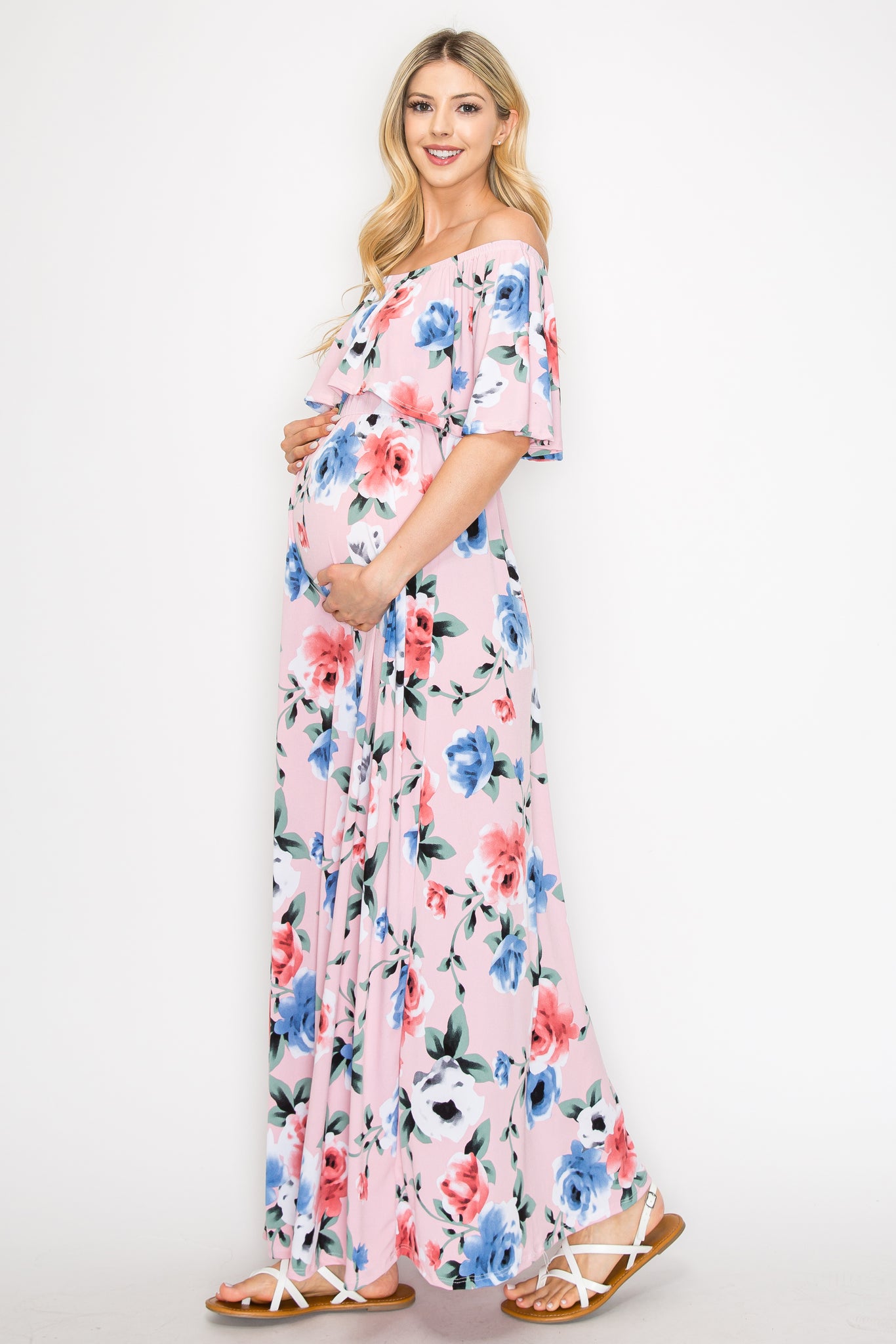 Allison Floral Off Shoulder Maxi Dress