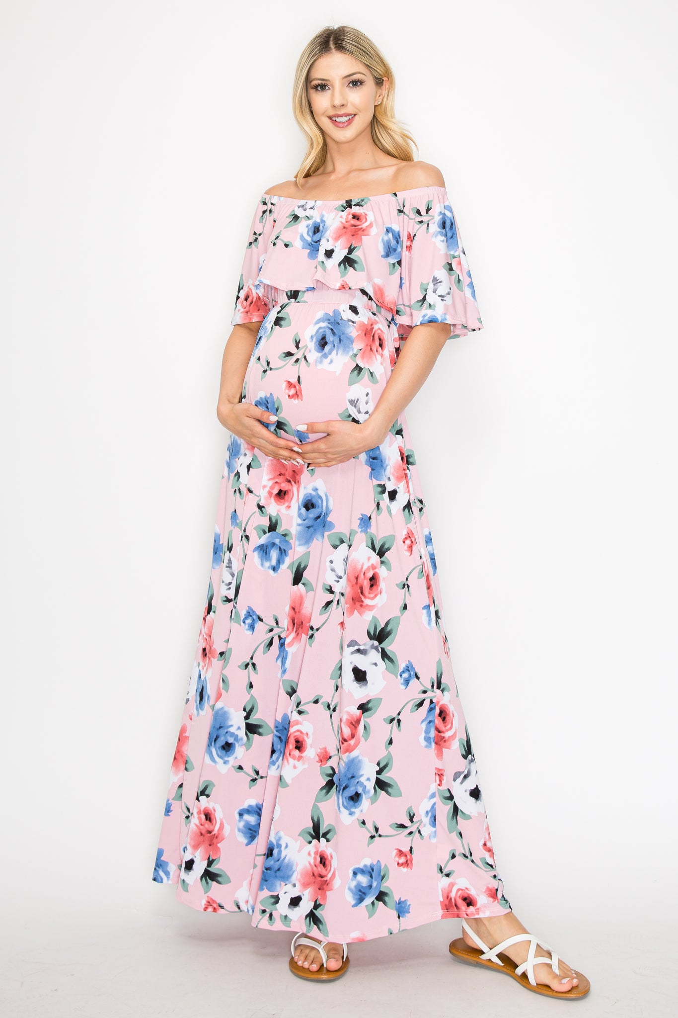 Allison Floral Off Shoulder Maxi Dress