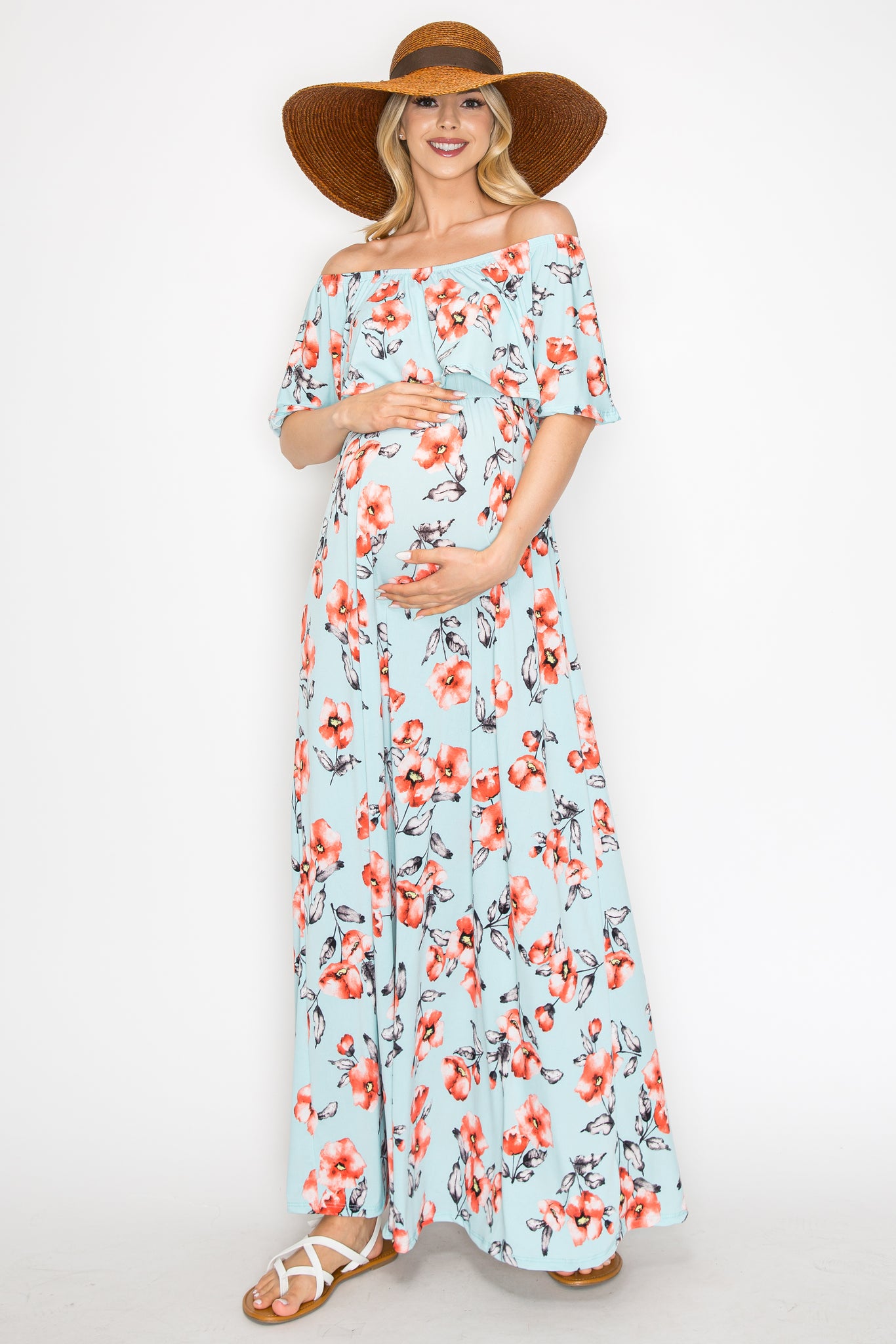 Laila Floral Off Shoulder Maxi Dress