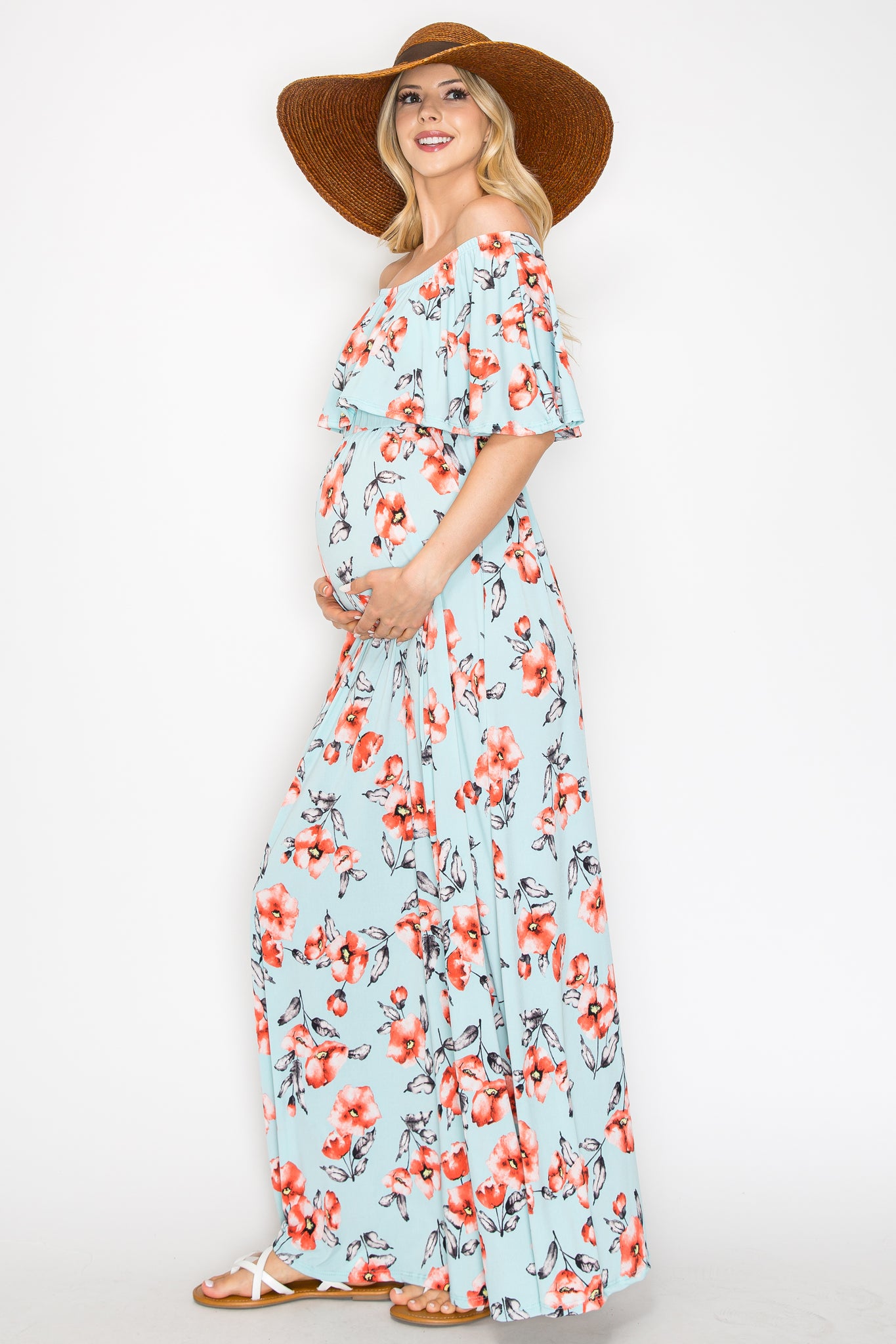 Laila Floral Off Shoulder Maxi Dress