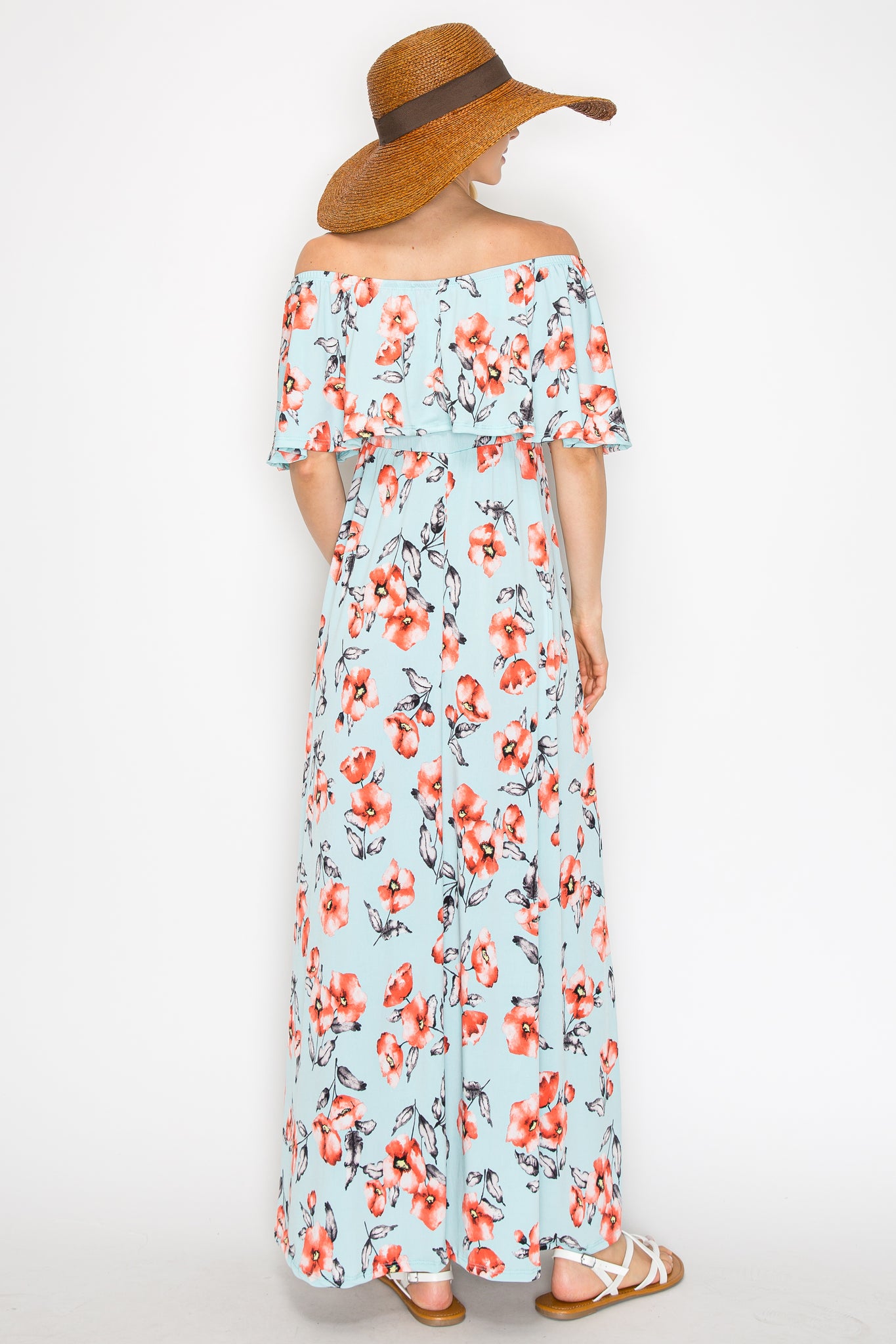 Laila Floral Off Shoulder Maxi Dress