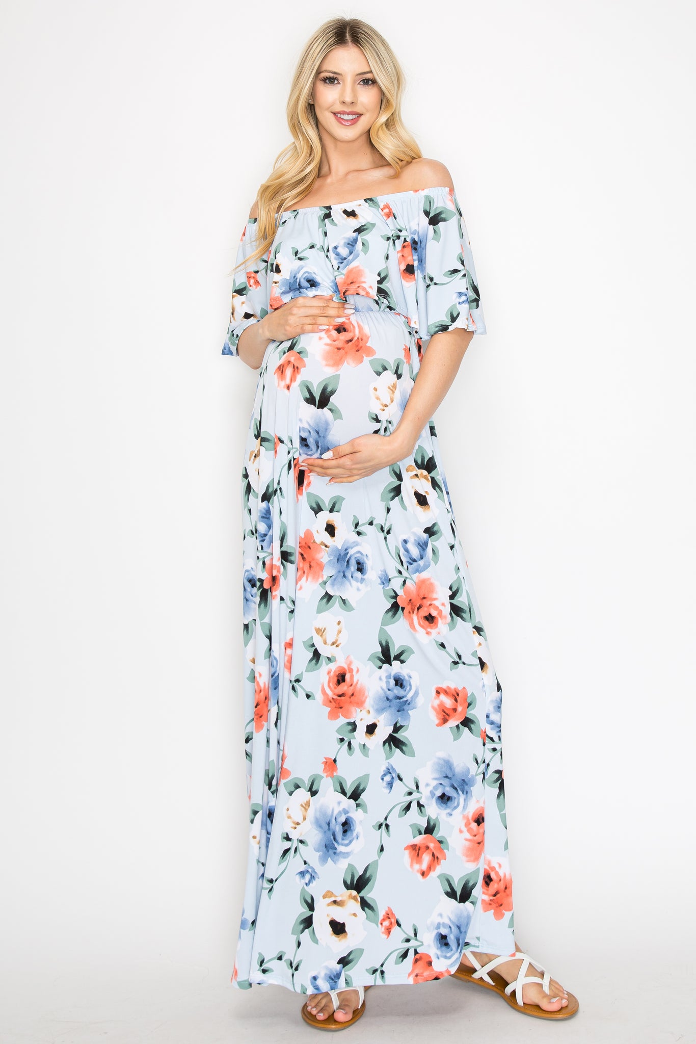 Allison Floral Off Shoulder Maxi Dress