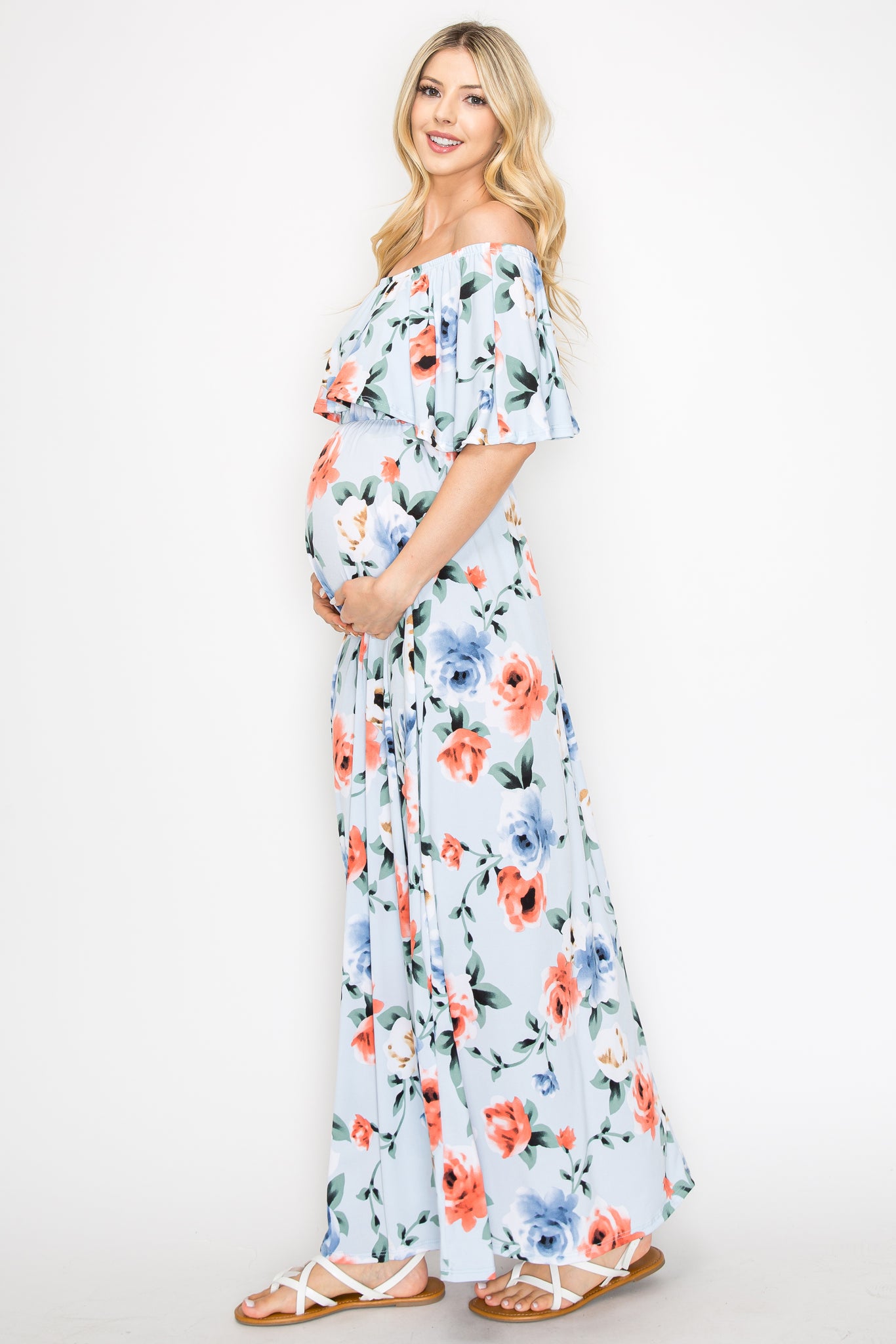 Allison Floral Off Shoulder Maxi Dress