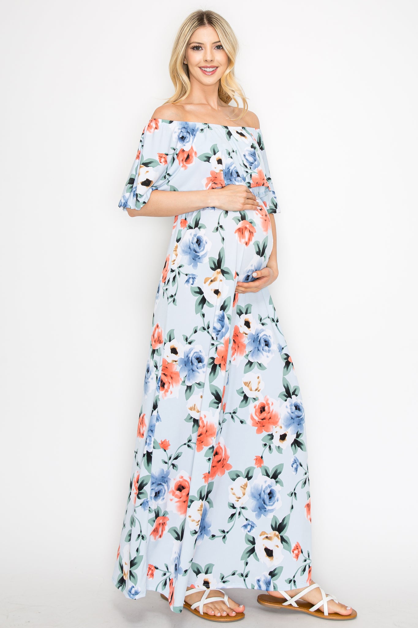 Allison Floral Off Shoulder Maxi Dress