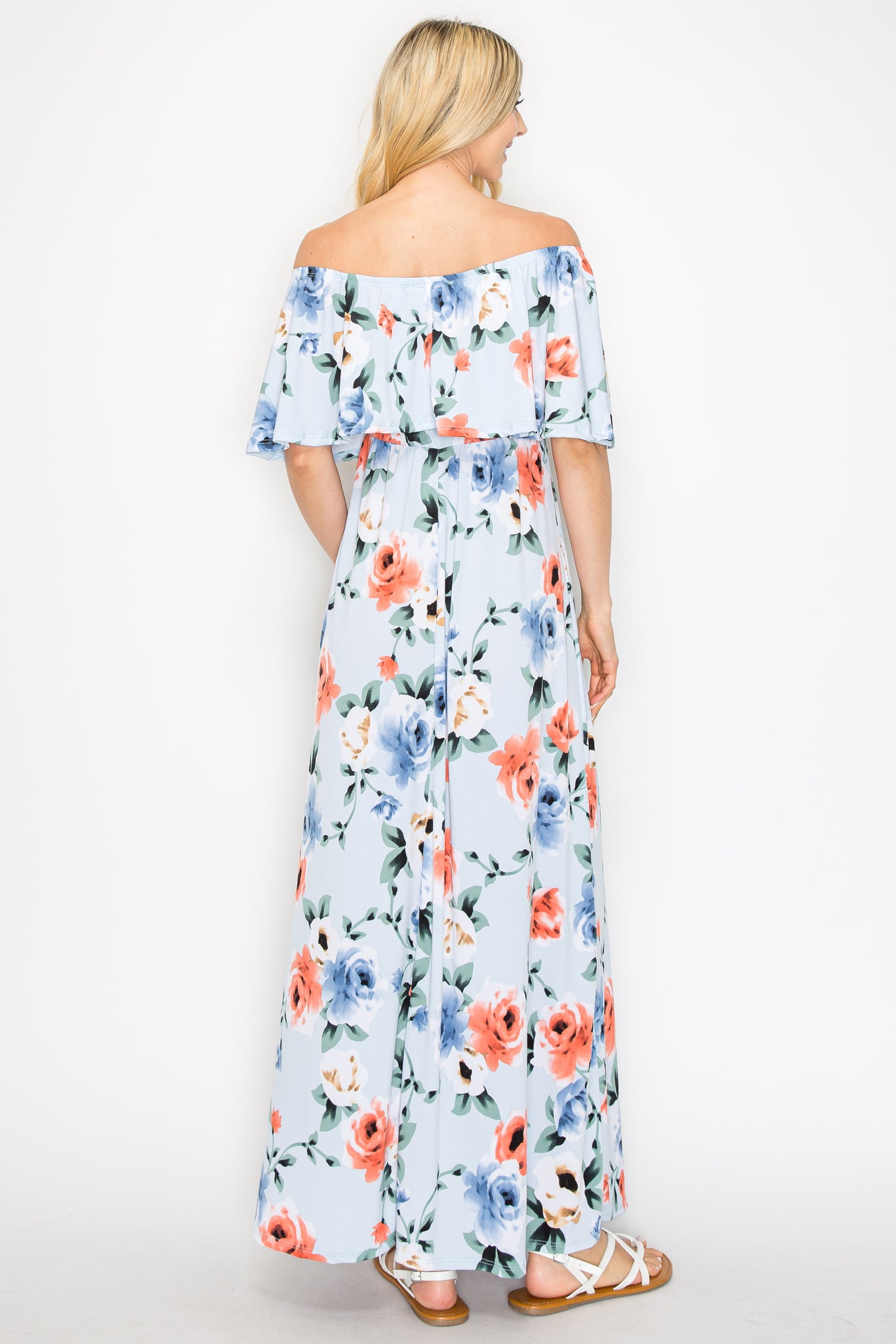 Allison Floral Off Shoulder Maxi Dress