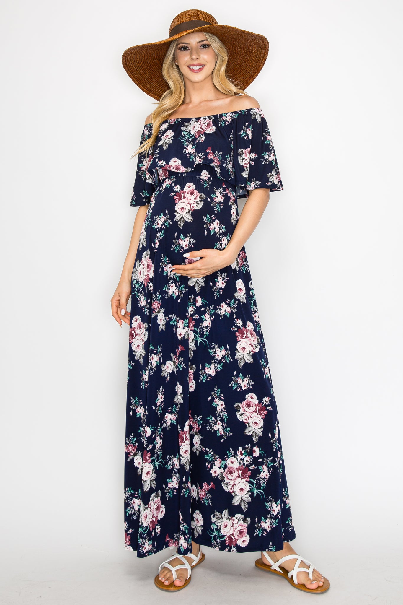 Monica Floral Off Shoulder Maxi Dress