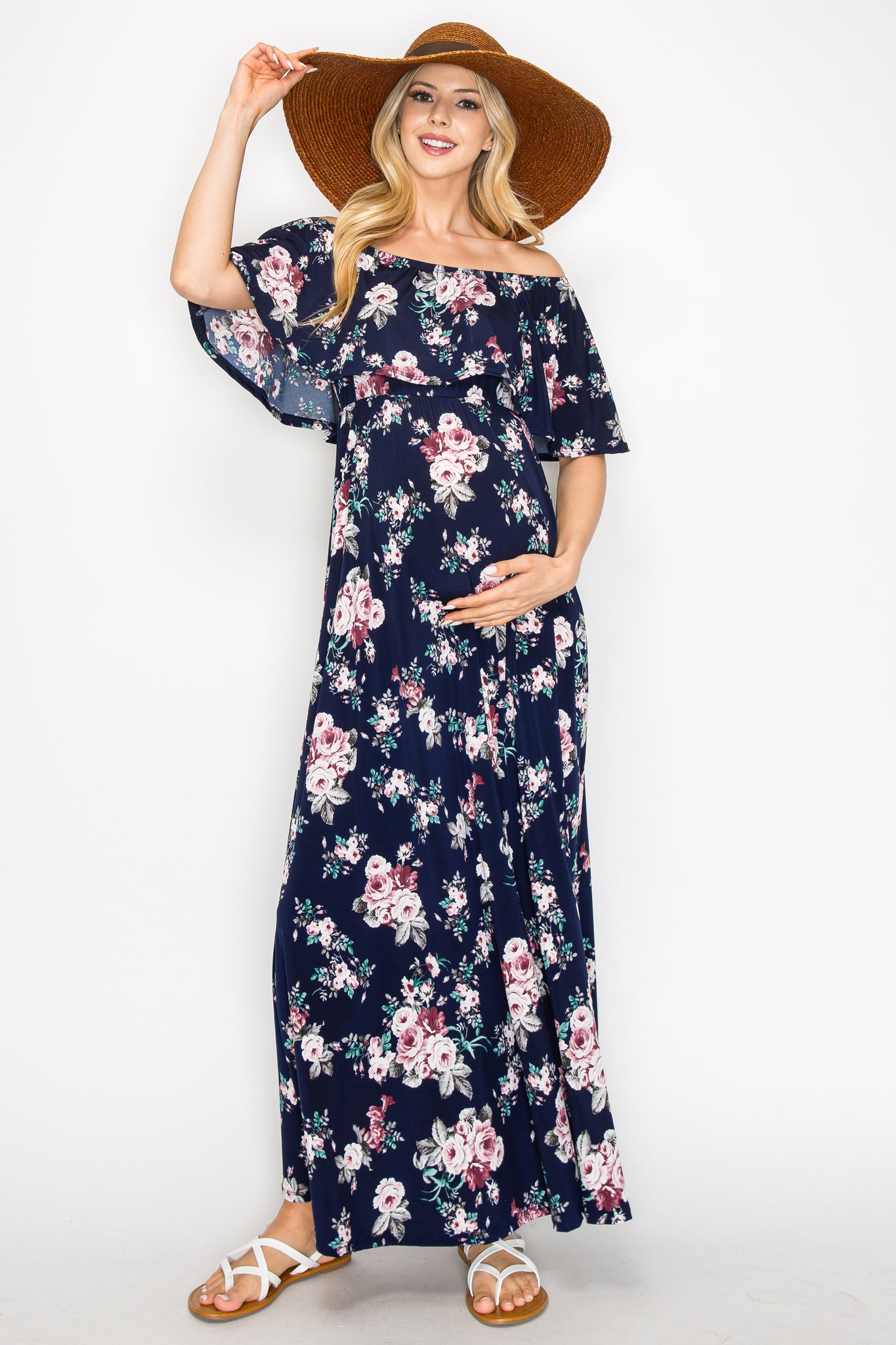 Monica Floral Off Shoulder Maxi Dress