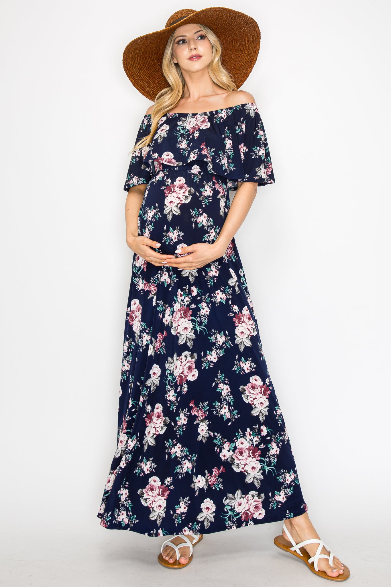 Monica Floral Off Shoulder Maxi Dress