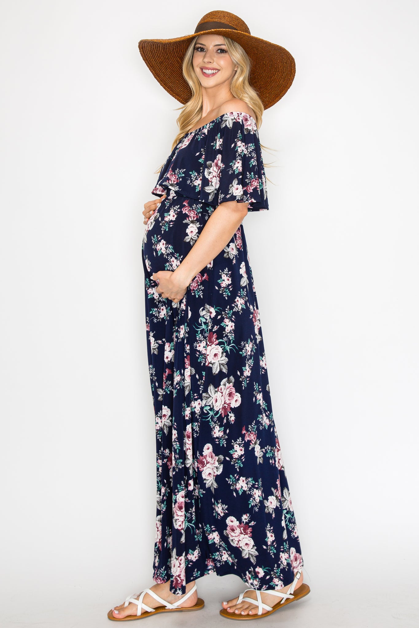 Monica Floral Off Shoulder Maxi Dress