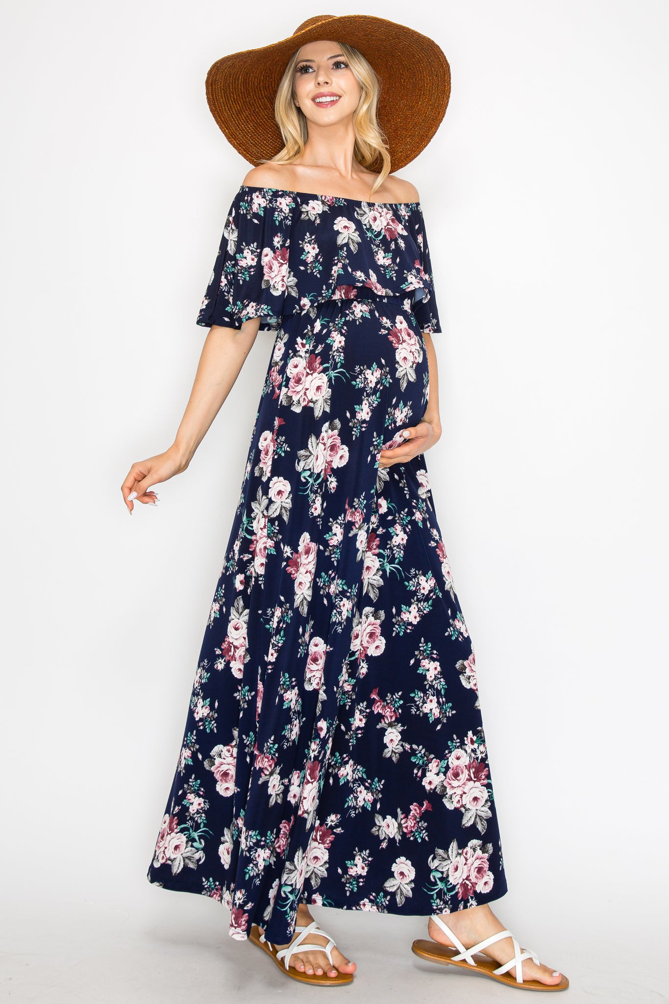 Monica Floral Off Shoulder Maxi Dress