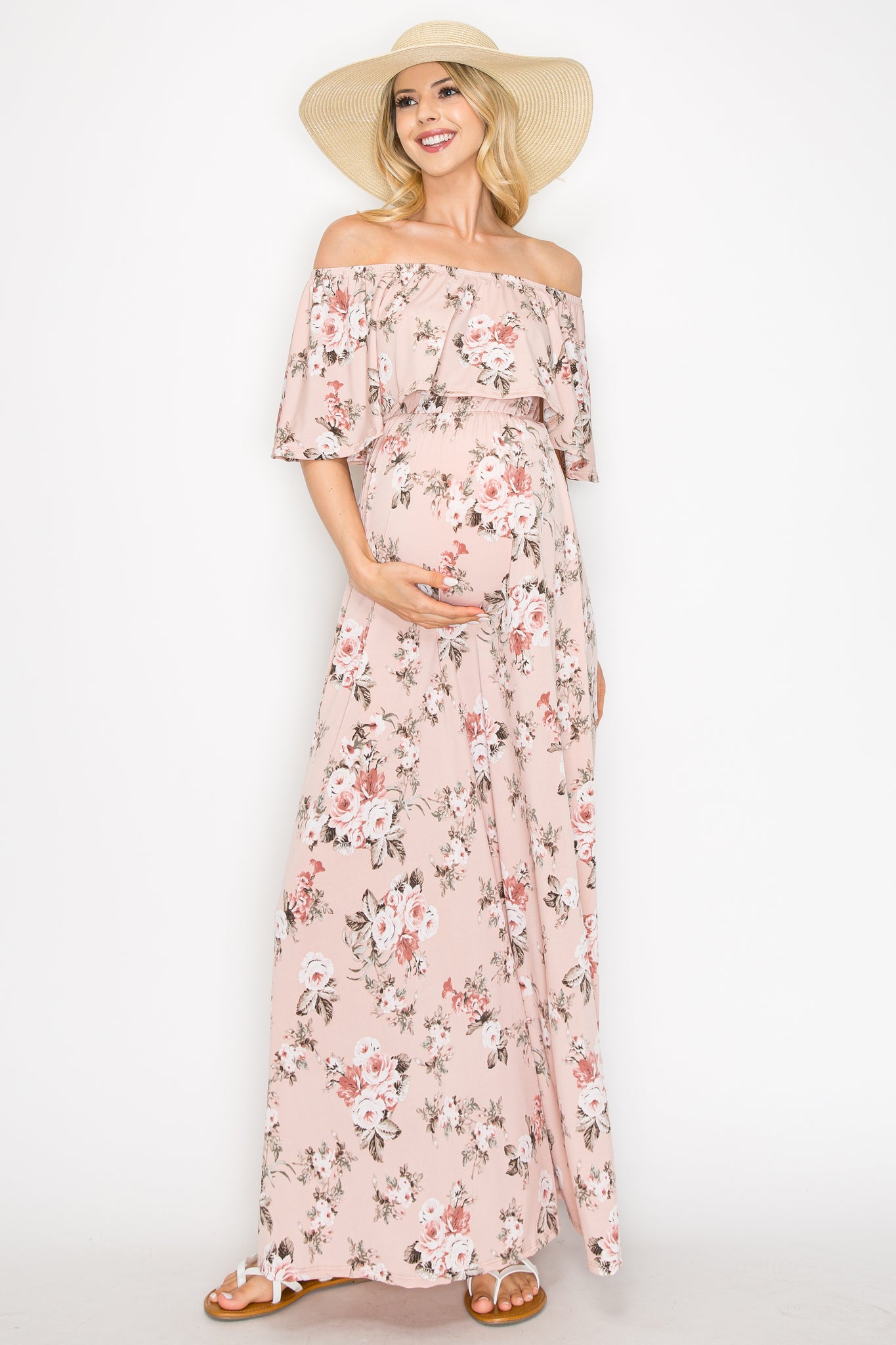 Monica Floral Off Shoulder Maxi Dress