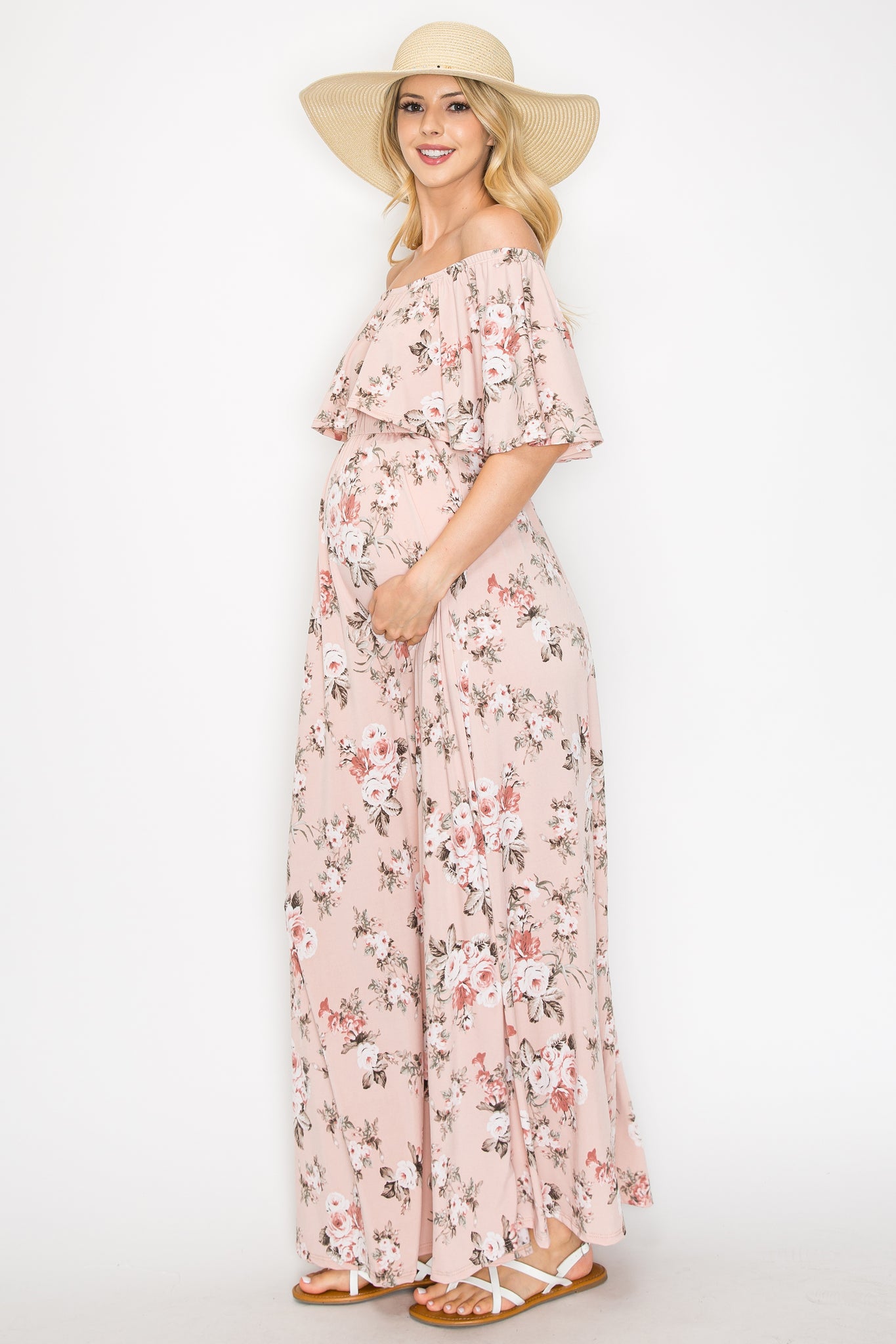 Monica Floral Off Shoulder Maxi Dress