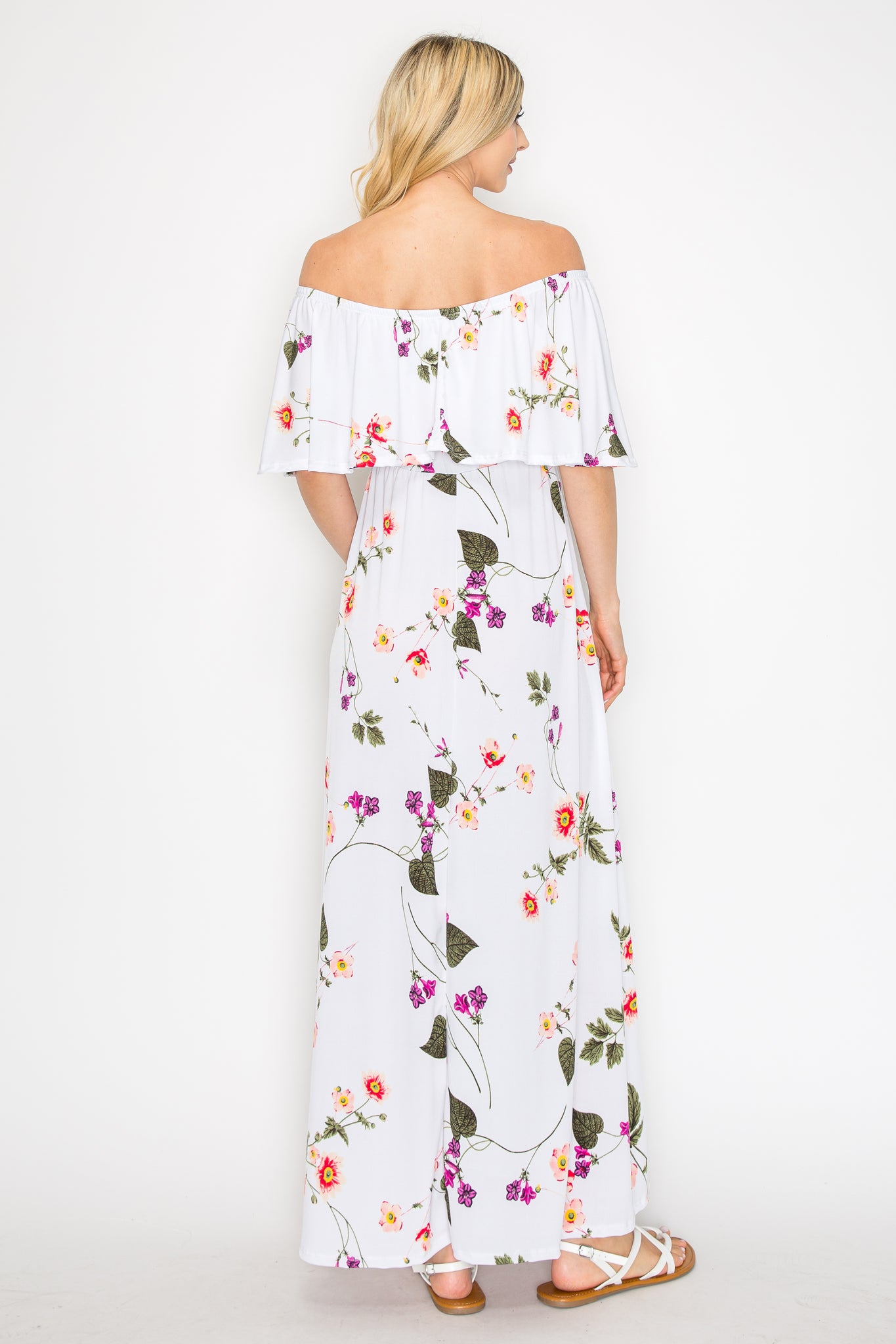 Angela Floral Off Shoulder Maxi Dress