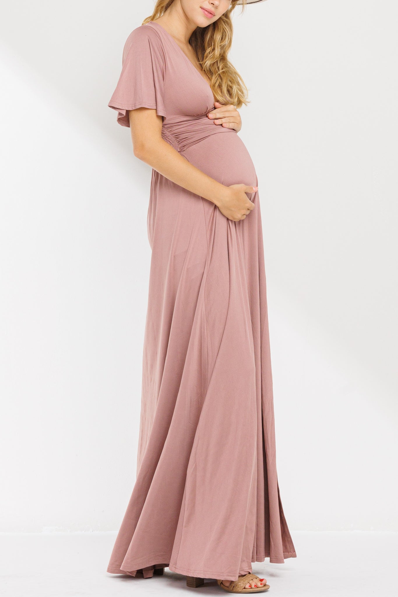 Reagan Venetian V Neck Maxi Dress