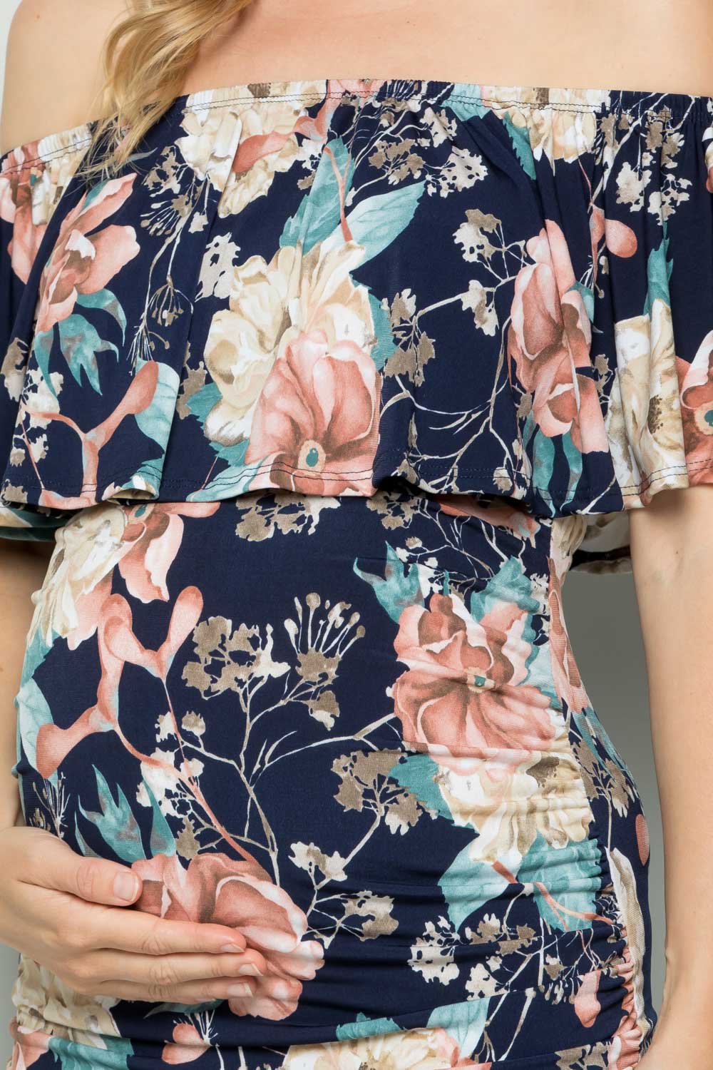 Alessandra Floral Off Shoulder Bodycon Dress
