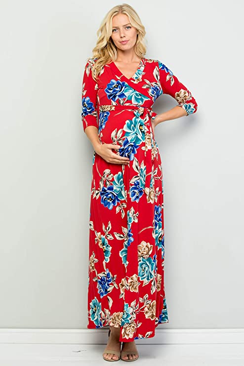Everly Floral Surplice Maxi Dress
