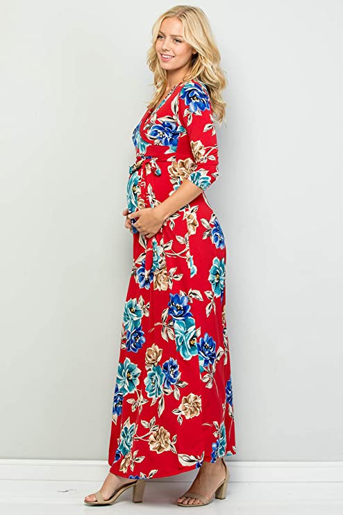 Everly Floral Surplice Maxi Dress