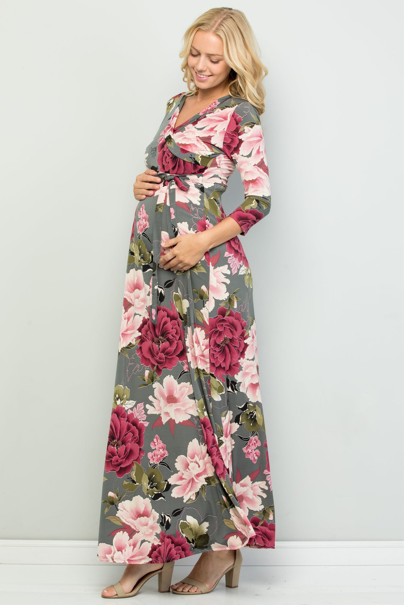 Kendall Floral Surplice Maxi Dress