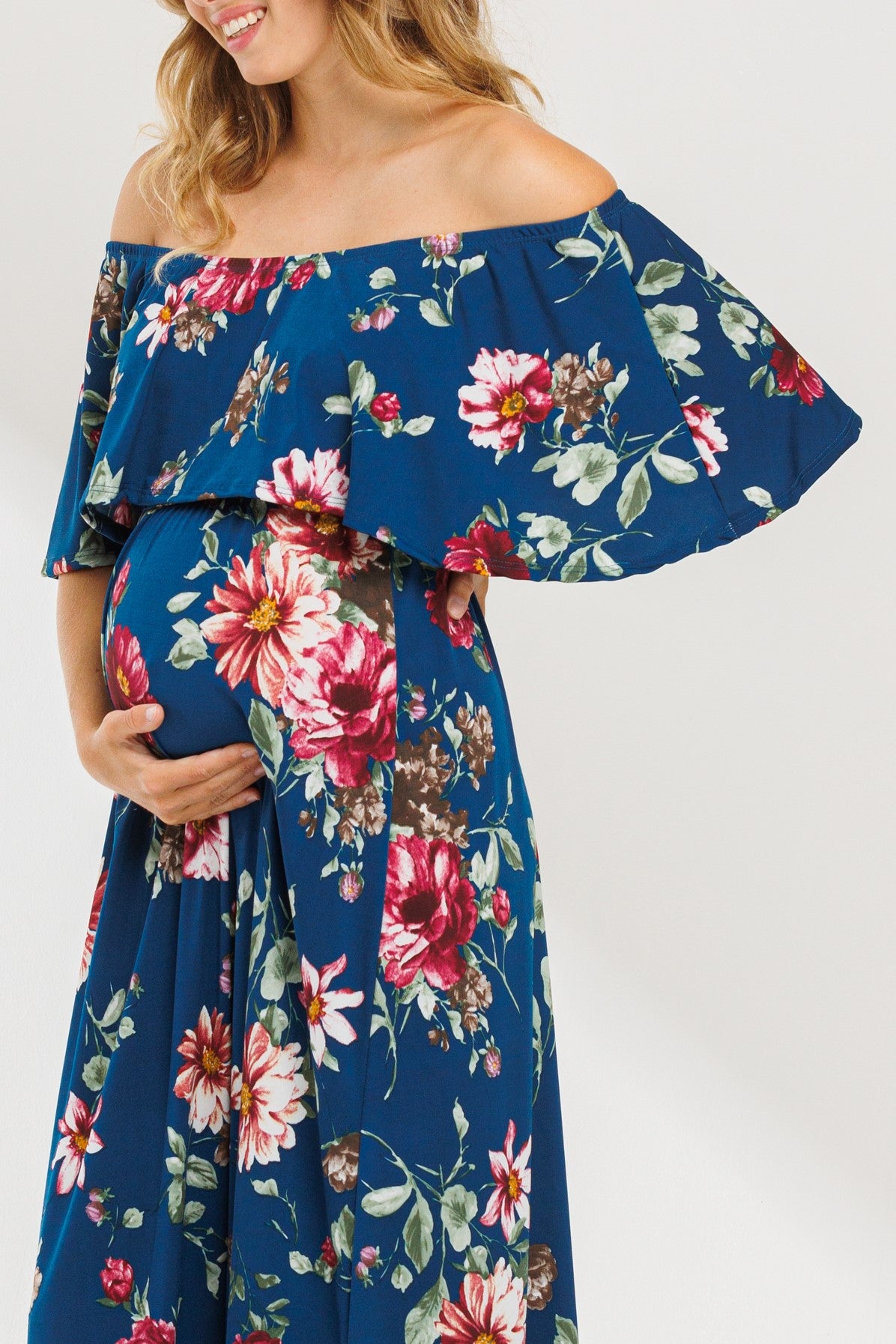 Adalyn Floral Off Shoulder Maxi Dress