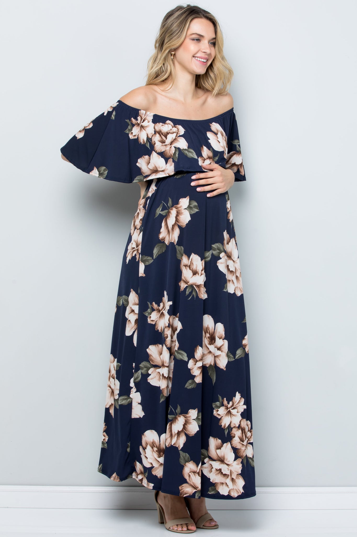 Helen Floral Off Shoulder Maxi Dress
