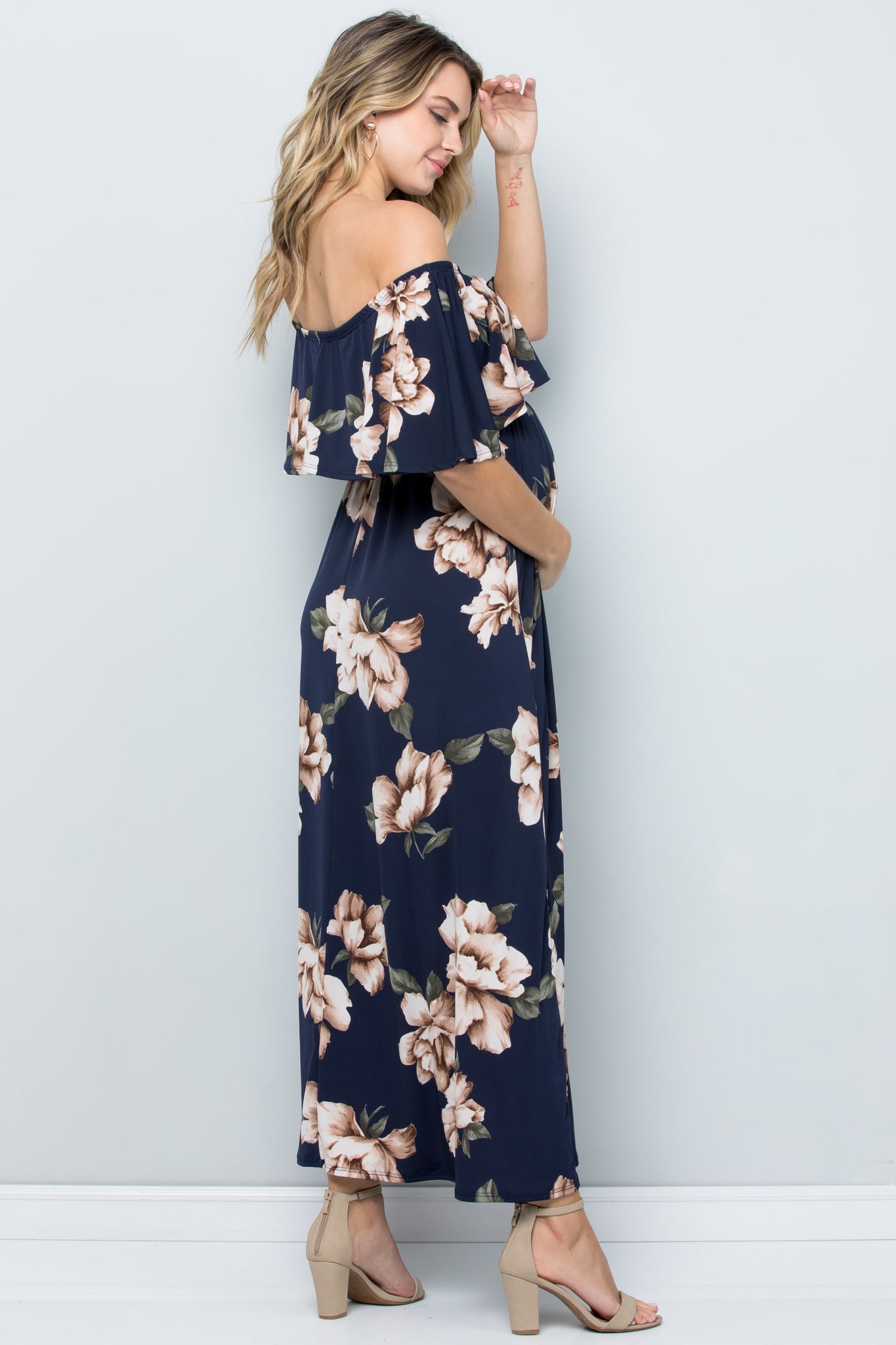 Helen Floral Off Shoulder Maxi Dress