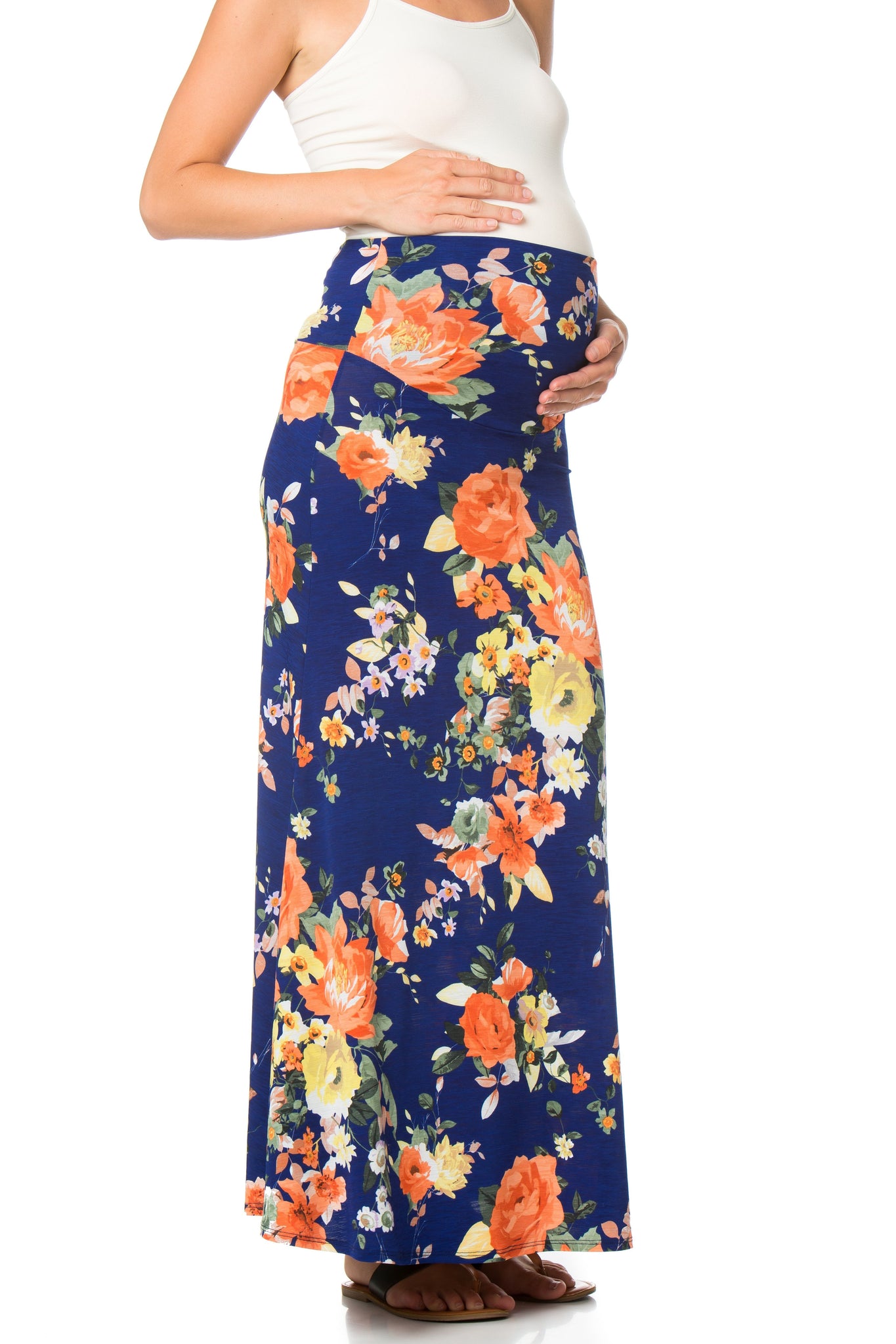 maternity pregnancy spring summer casual daily maxi skirt