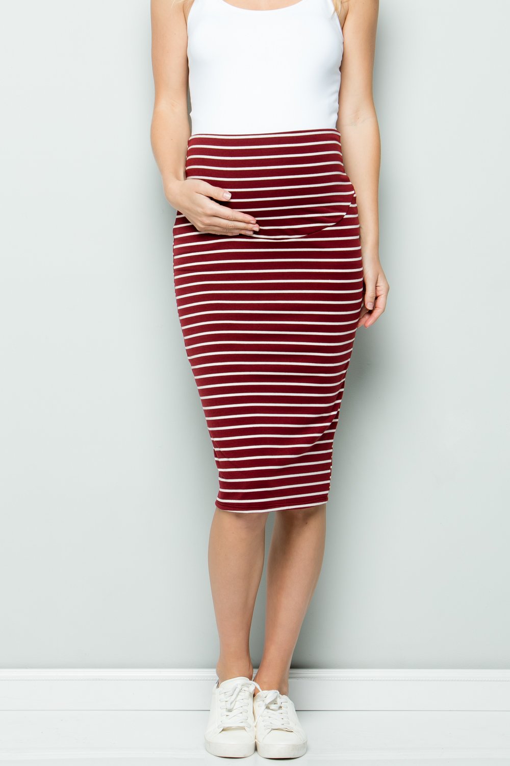 maternity pregnancy baby shower pencil midi spring summer fall casual daily bodycon skirt