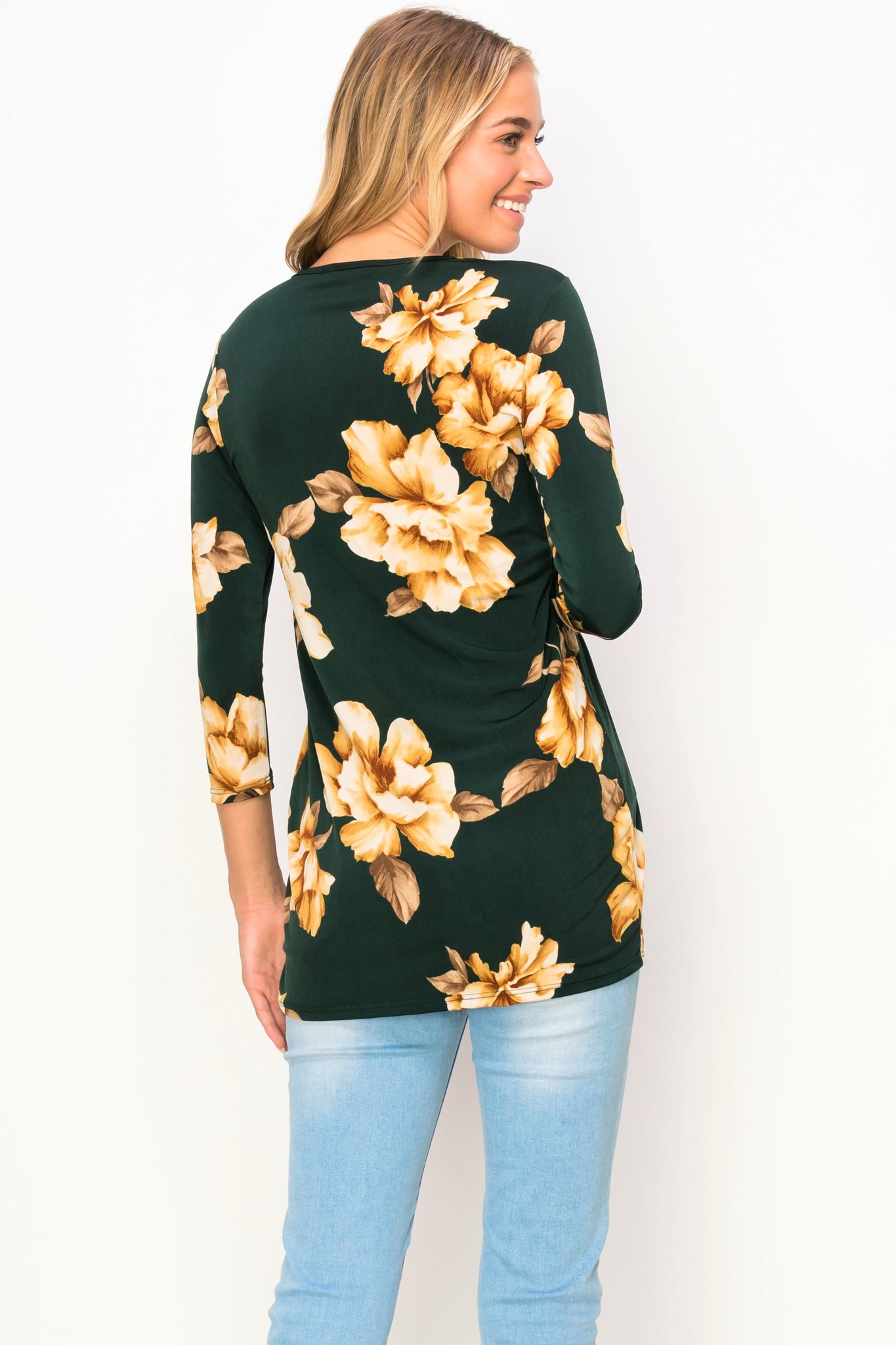 Sarah Floral Pleated Top
