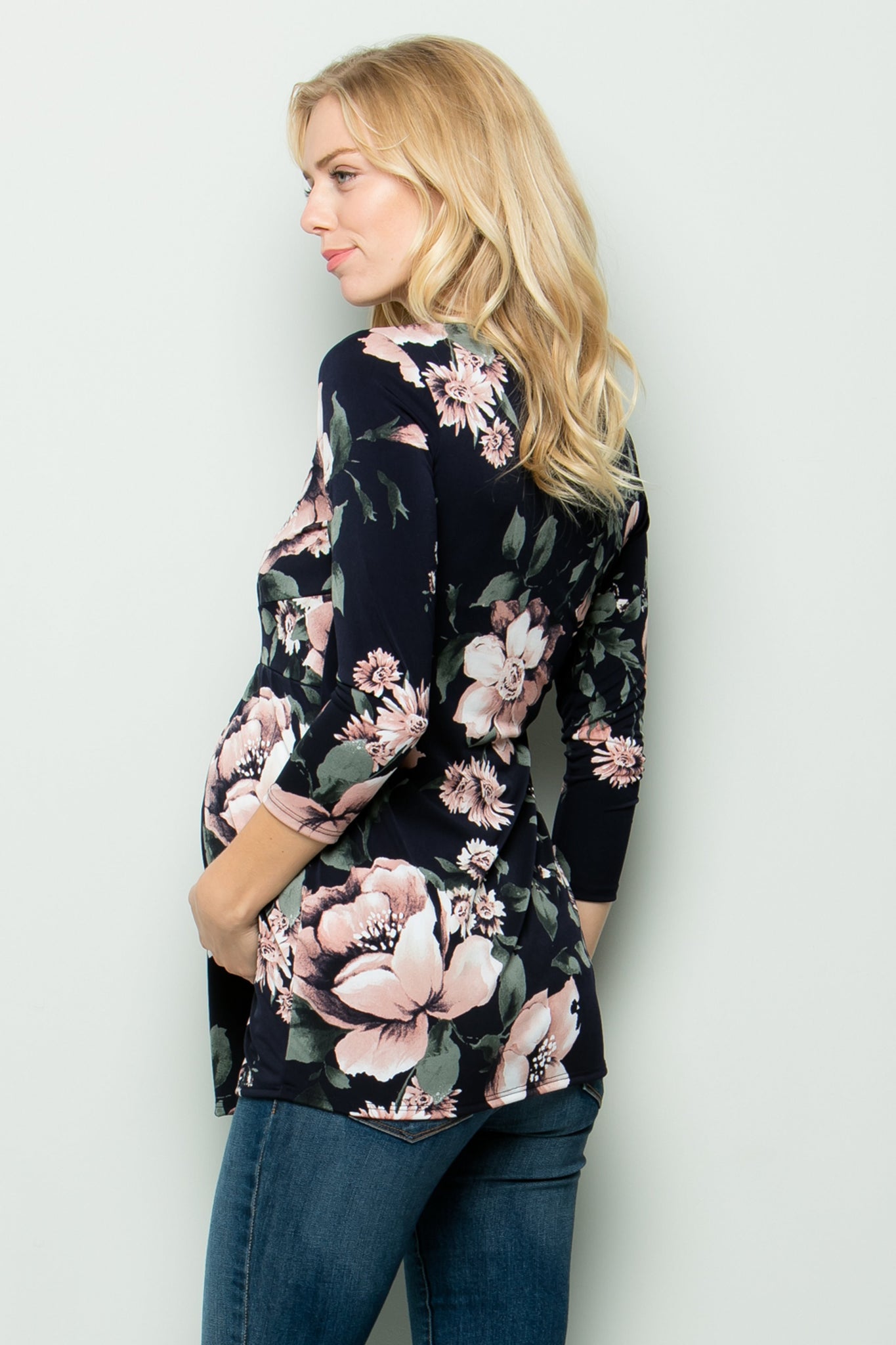 Agnes Floral Pleated Top