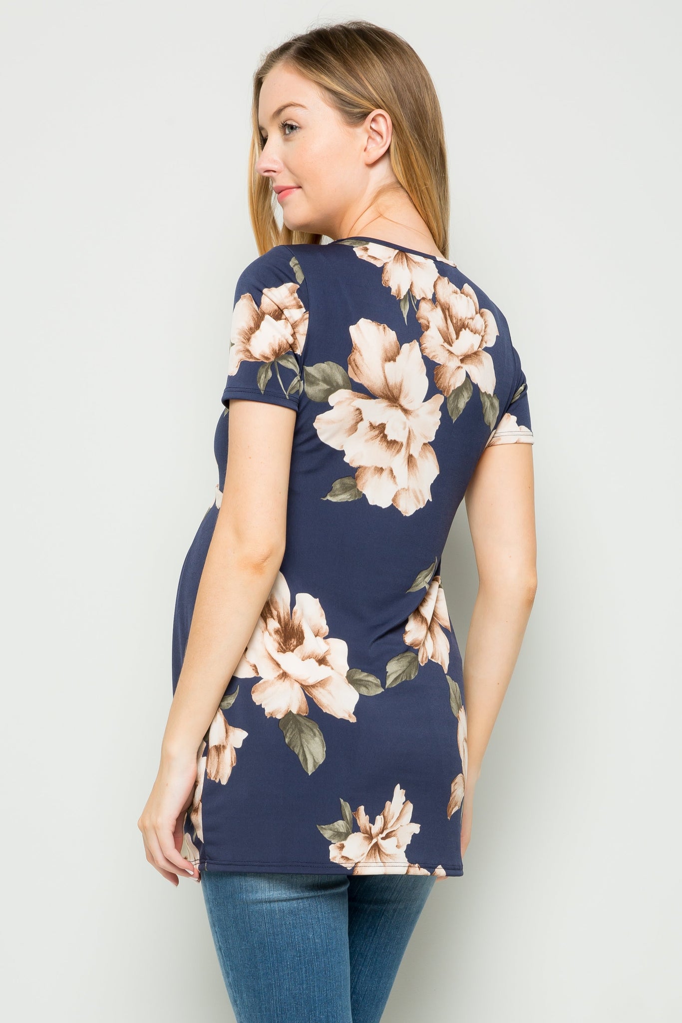 Noemi Floral Pleated Top