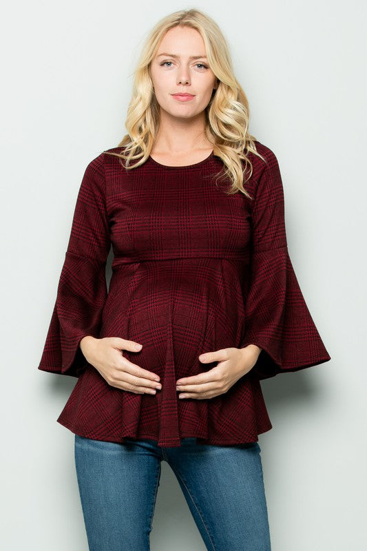 Kay Bell Sleeve Maternity Top