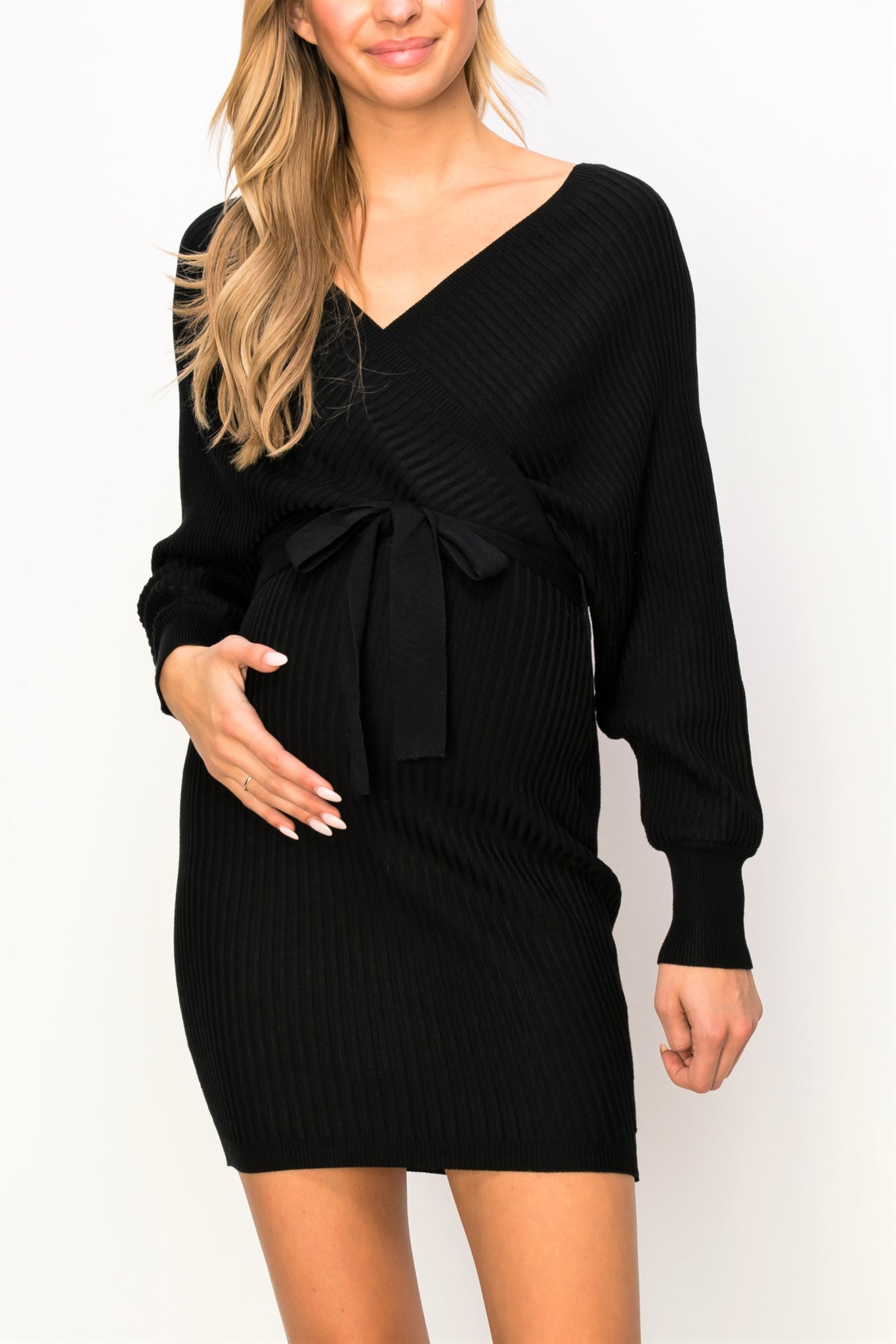 Aliyah V Neck Sweater Nurching Dress